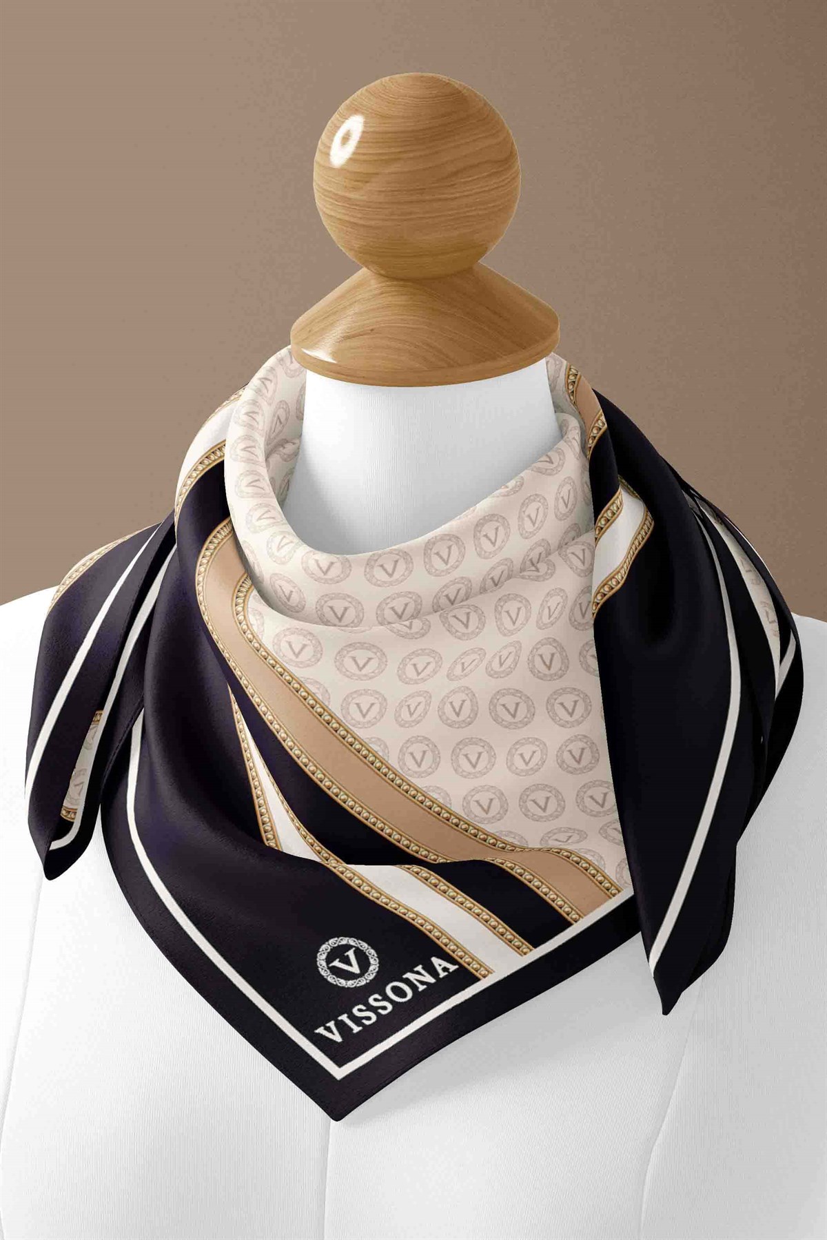 100% Silk Headscarf for Women - 22