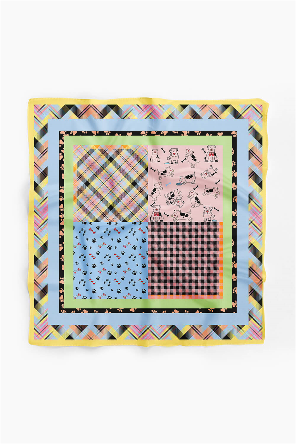 D9 Modabutik Köpek Bandanası Sarı 50x50