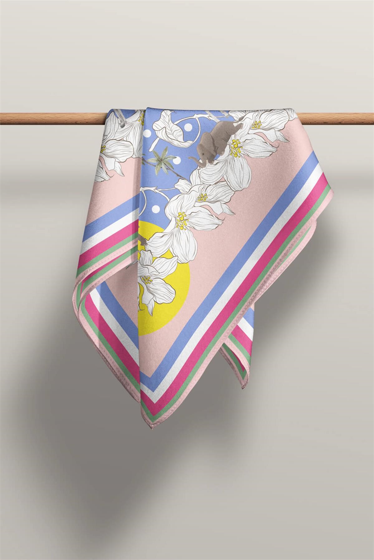 Violla E68 SOYUT ABSTRACK ANIMAL TASARIM BANDANA DG12463