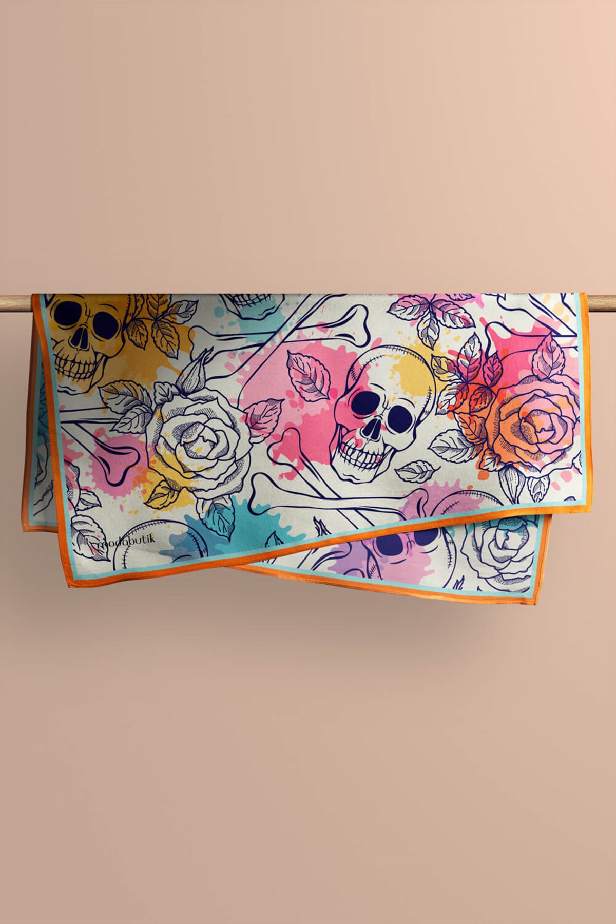 A19 Violla Renkli Kurukafalı Bandana