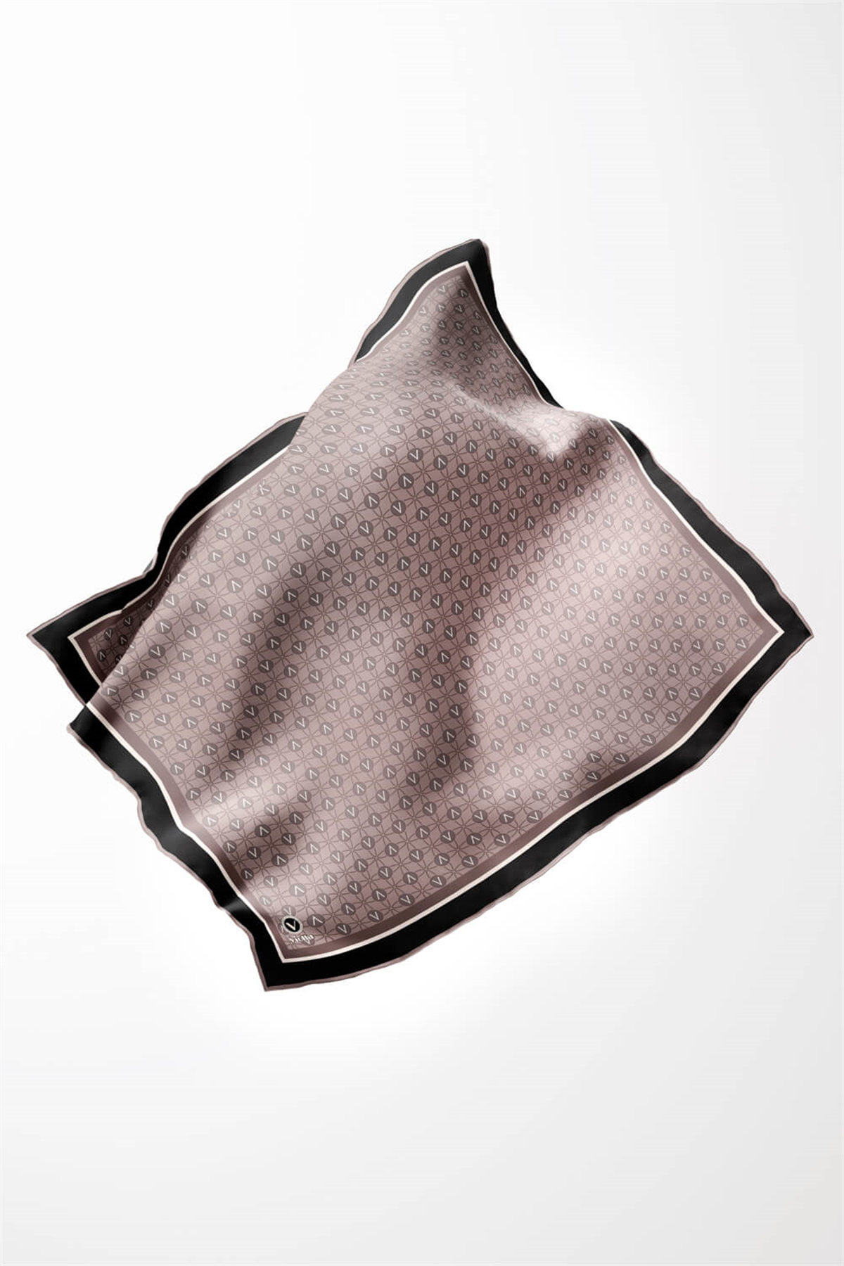 Twill V Desenli Taş Renkli 90x90 Eşarp (İpek İçermez) Dikim Şekli : El Dikişi