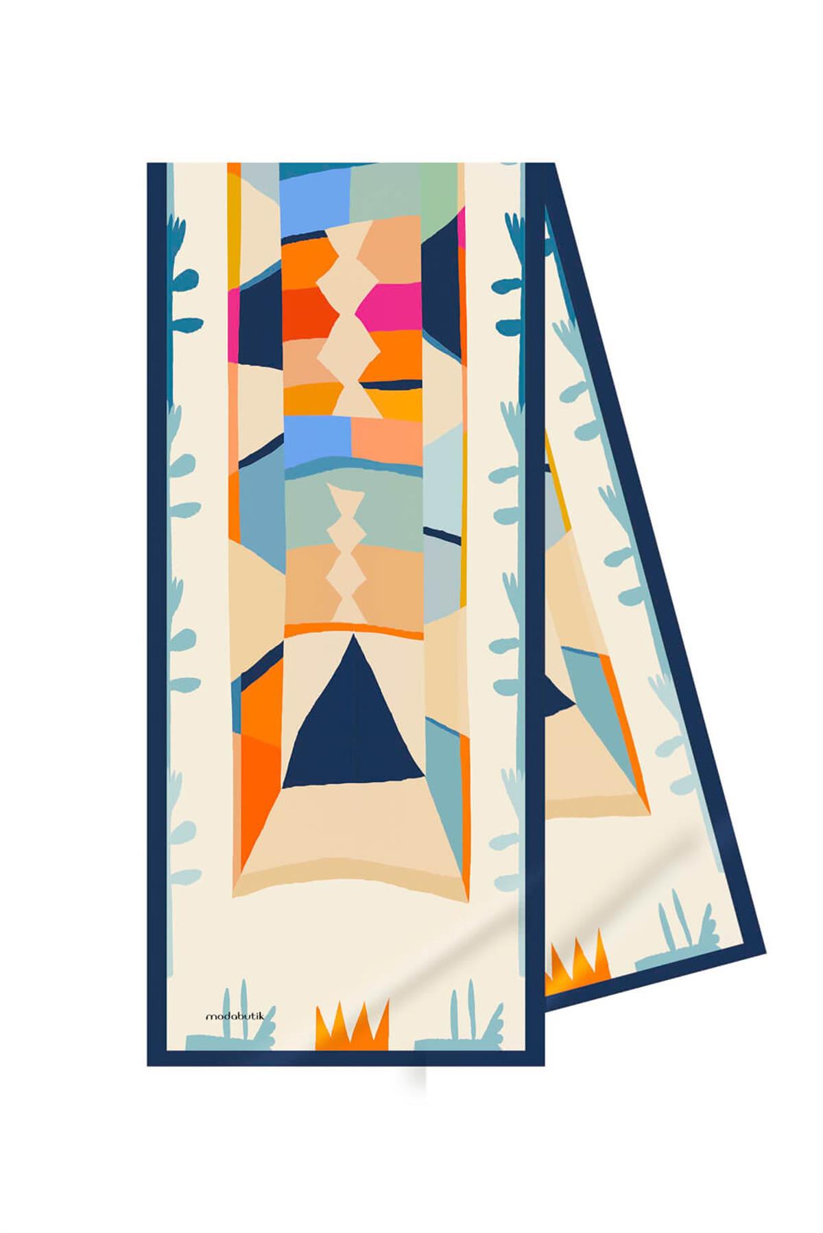 Modabutik Geometrik Desenli Kadın Fular