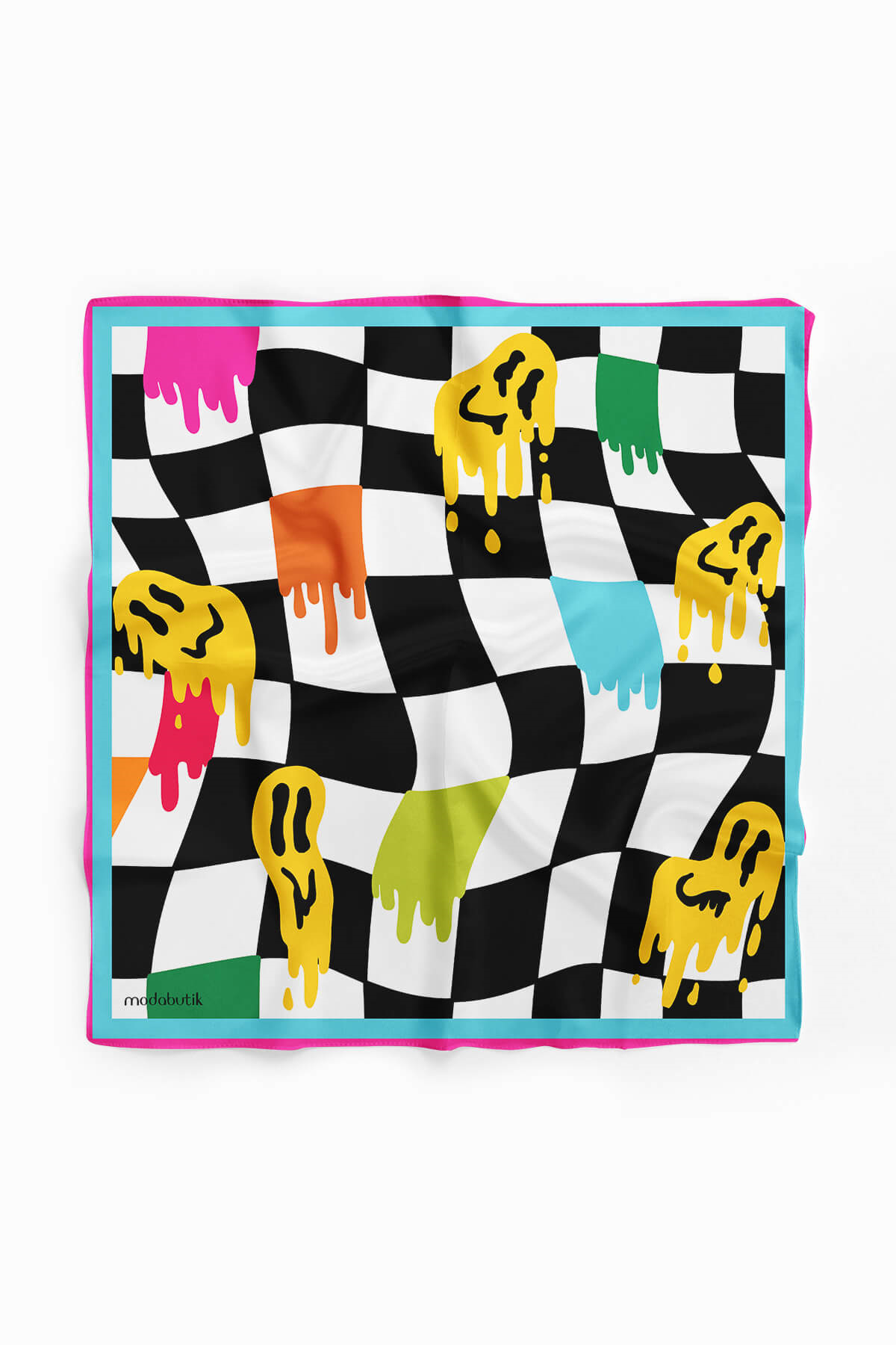 A112 Modabutik Smiley Desenli Bandana