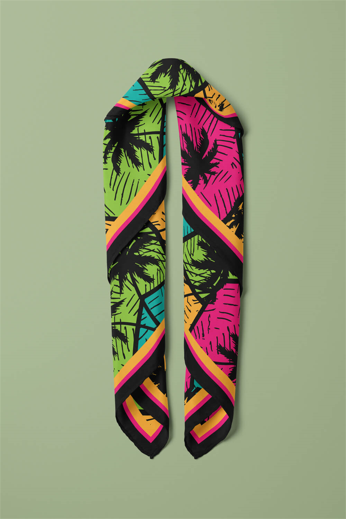 G56 Modabutik Palmiye Desenli Bandana