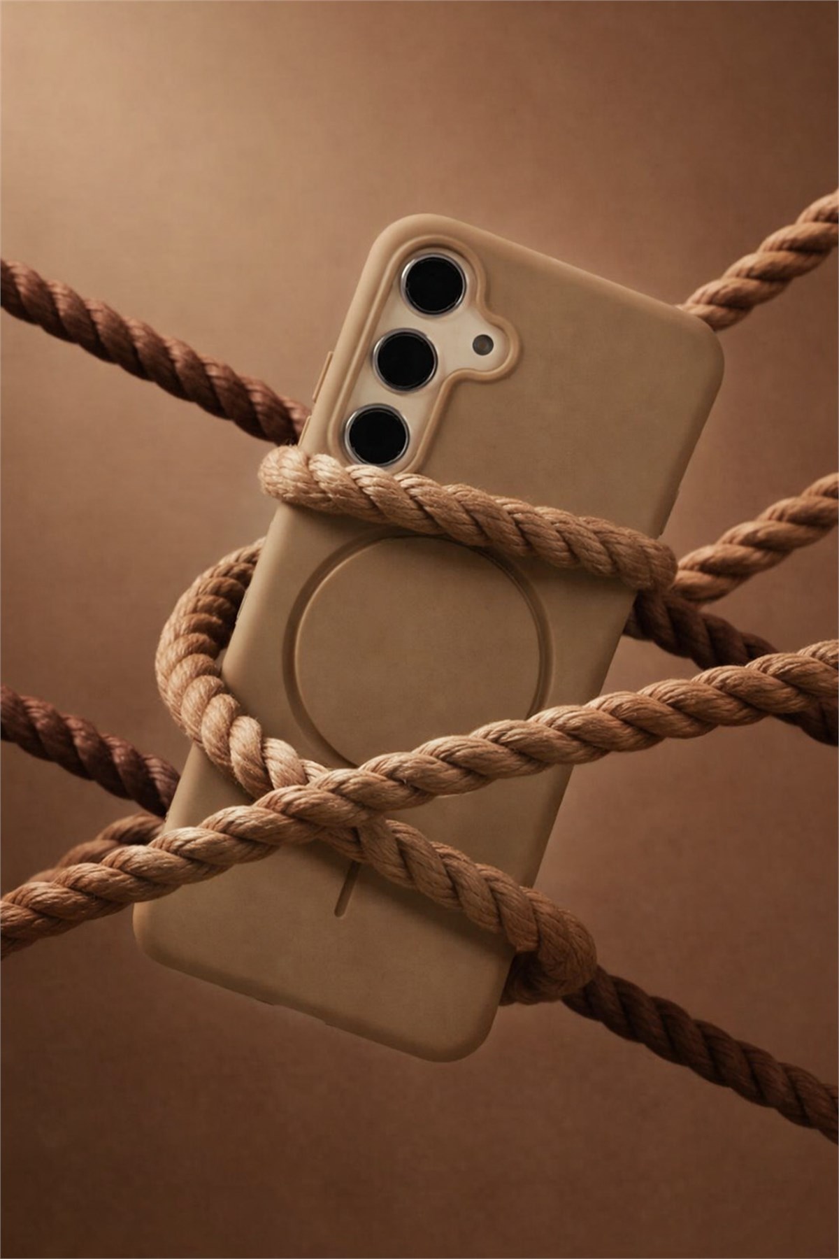 Samsung Galaxy S24 Kılıf – İçi Kadife – MagSafe Uyumlu – Camel Renk – Telefon Kılıfı