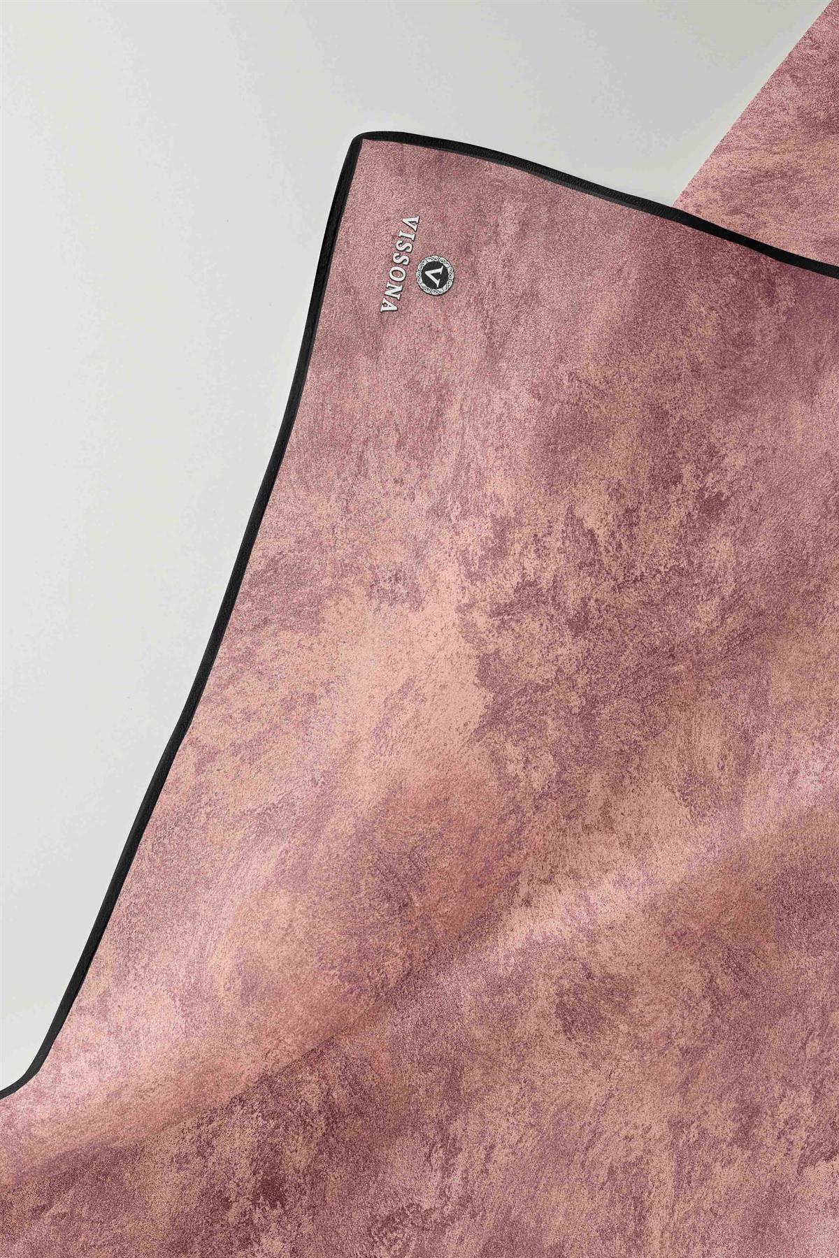 %100 Twill İpek Doku Desenli Pudra Renkli 90x90 Eşarp Dikim Şekli : El Dikişi