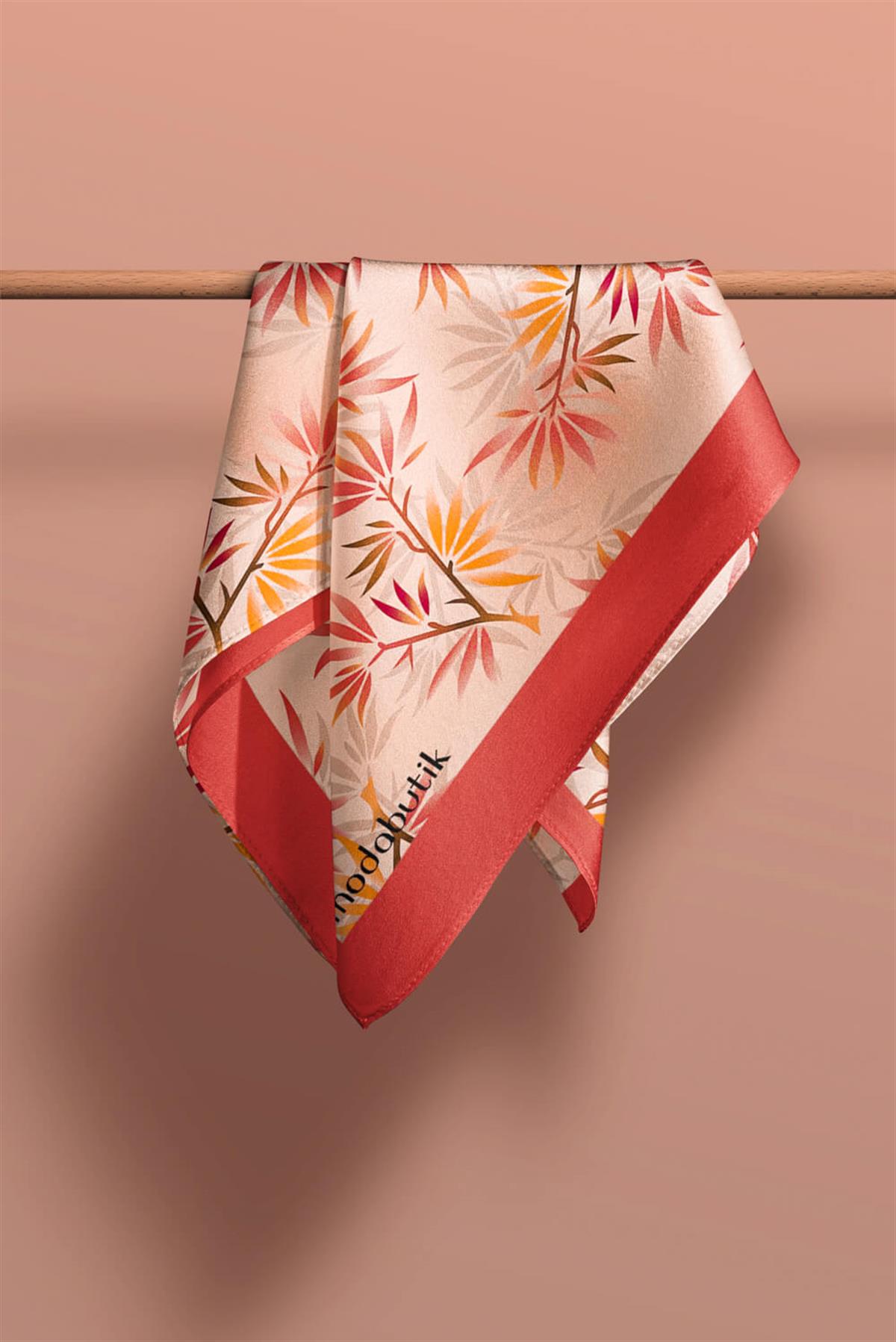 Modabutik Yaprak Desenli Kadın Fular