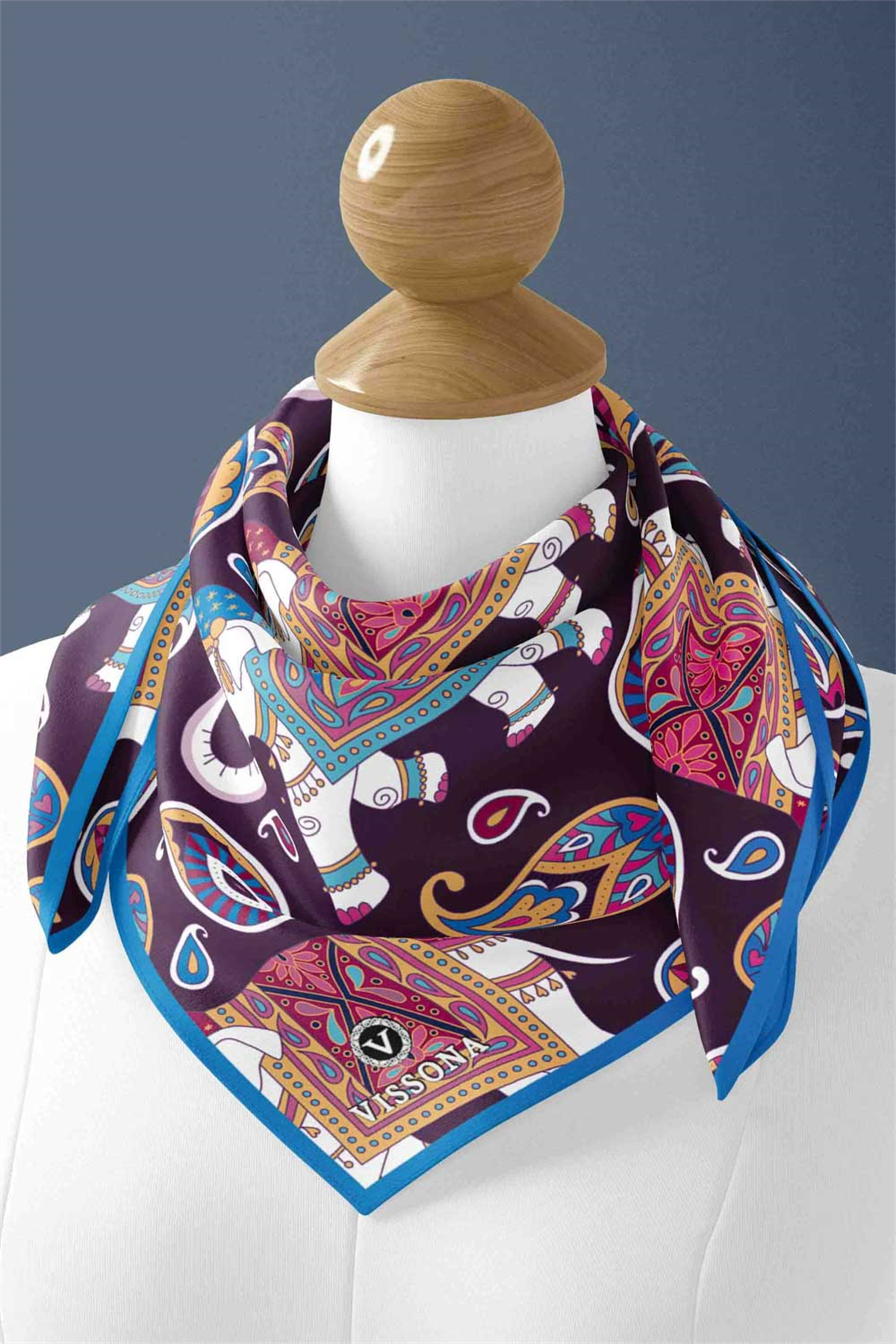 100% Silk Headscarf for Women - 22