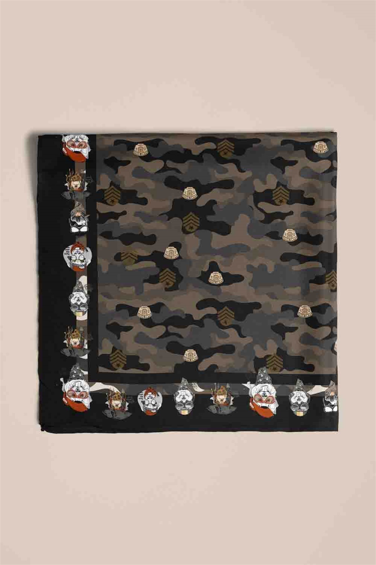 D5 Violla Köpek Bandanası Siyah 50x50