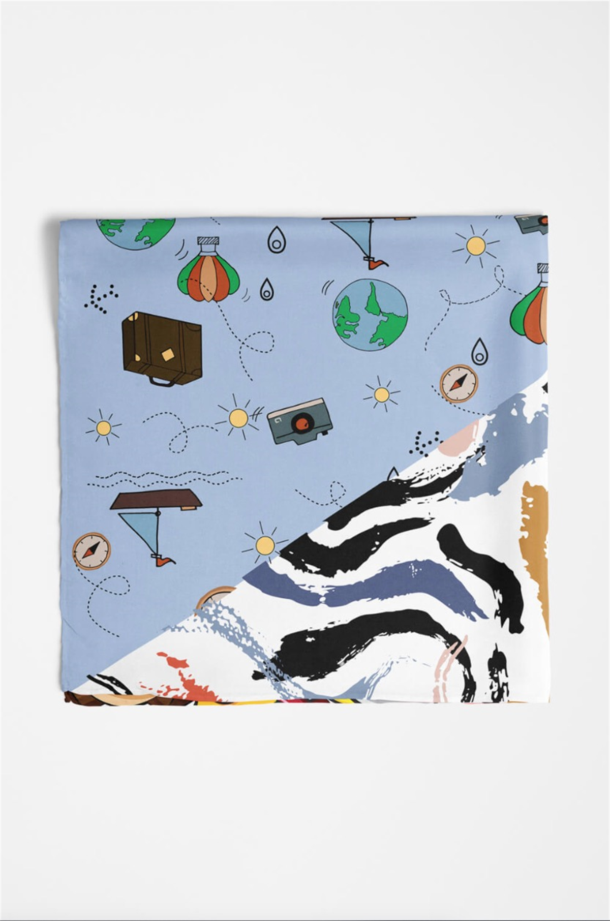 H39 Özel Üretim Dog Desenli Köpek Bandanası Turuncu 50x50 DG2072