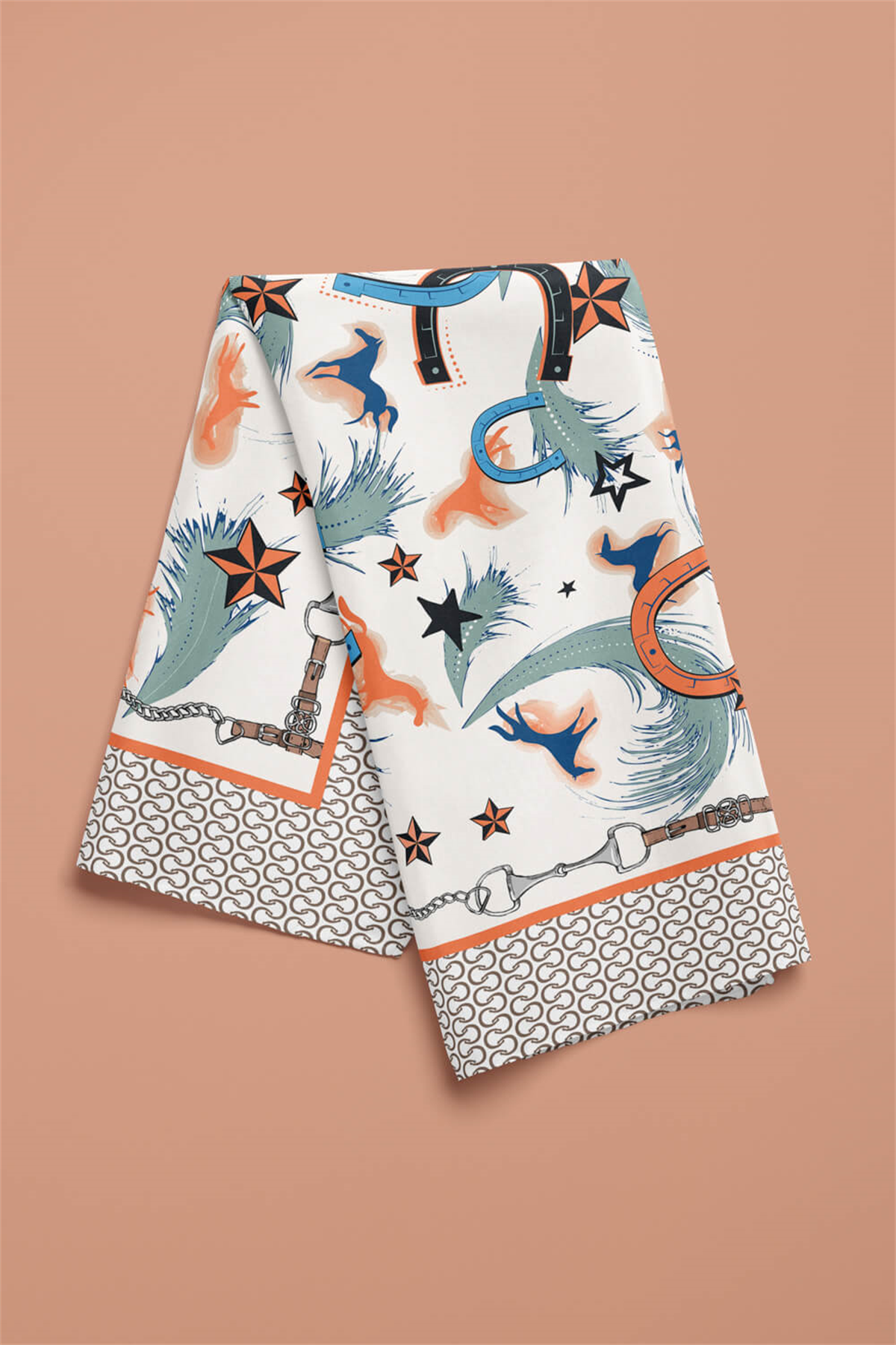 B114 ORMAMENT HORSE TASARIM BANDANA