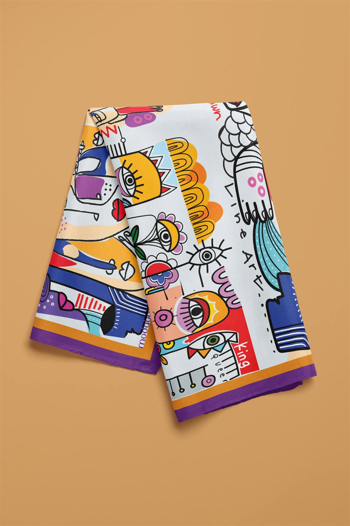Violla Kübizm Desenli Bandana