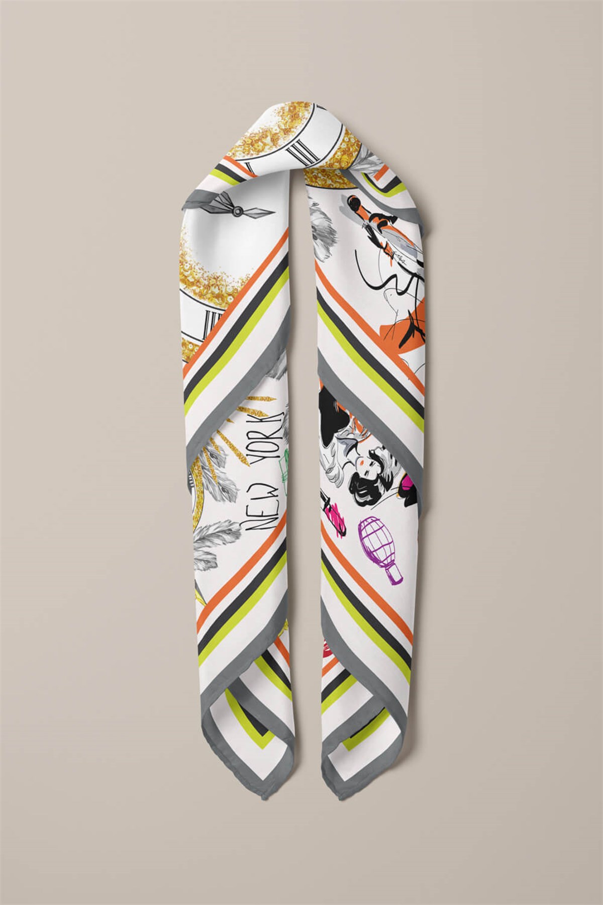 Violla C110 COLOEFUL ABTRACT TASARIM BANDANA