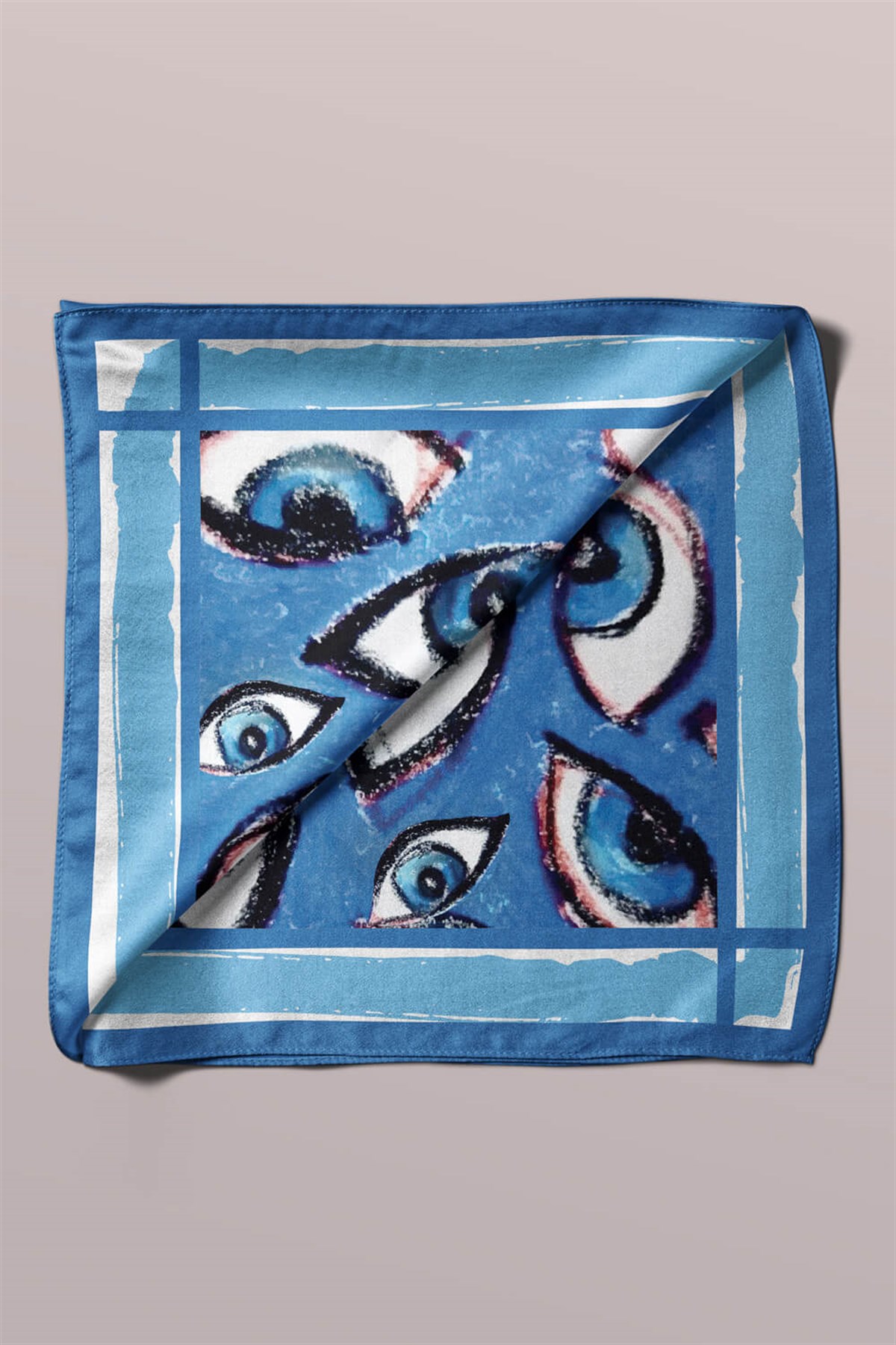Violla A13 OUL PASTEL BLUE TASARIM BANDANA
