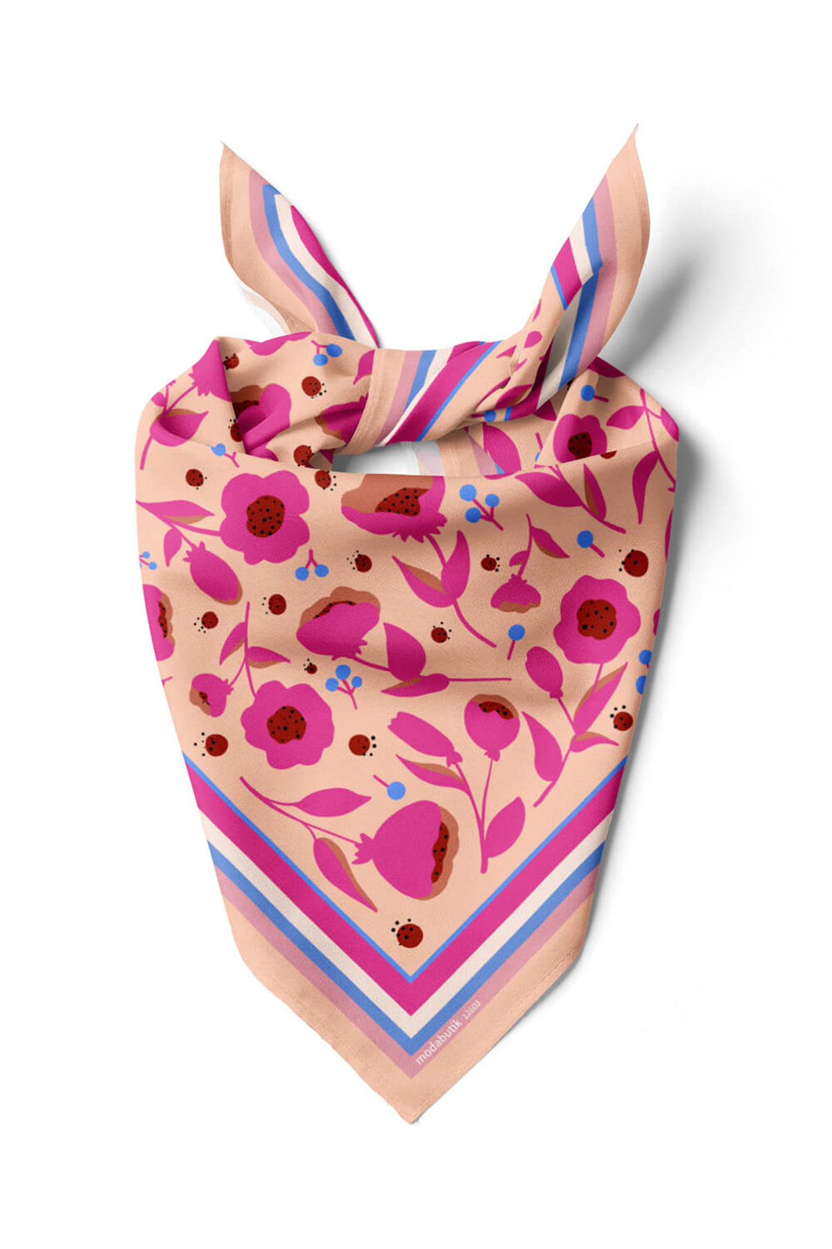 F81 TRIBAL FLORAL TASARIMLI BANDANA