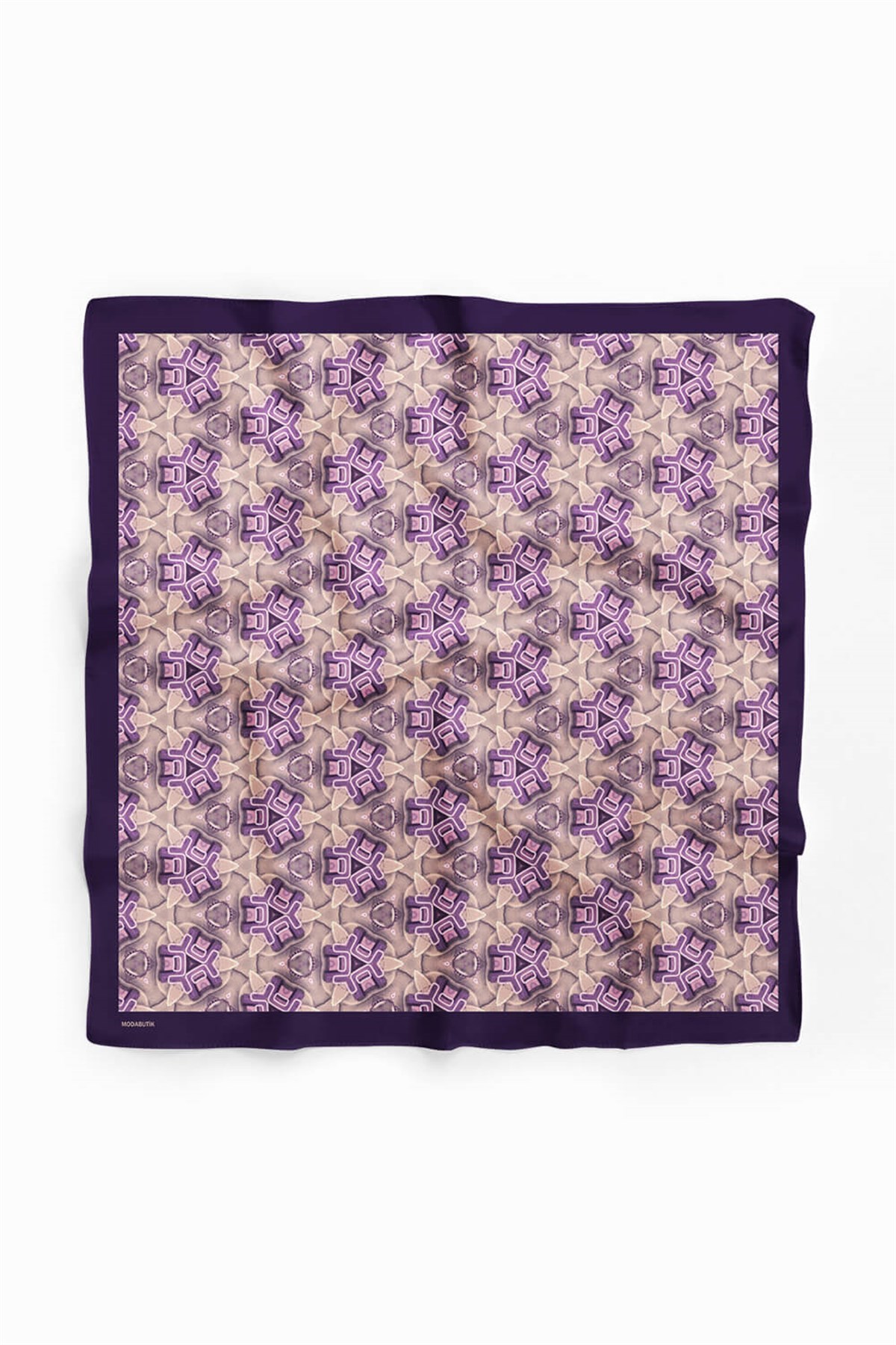 Violla D52 Kadın Geometric Desenli Bandana 50x50 Mor DG0240-22