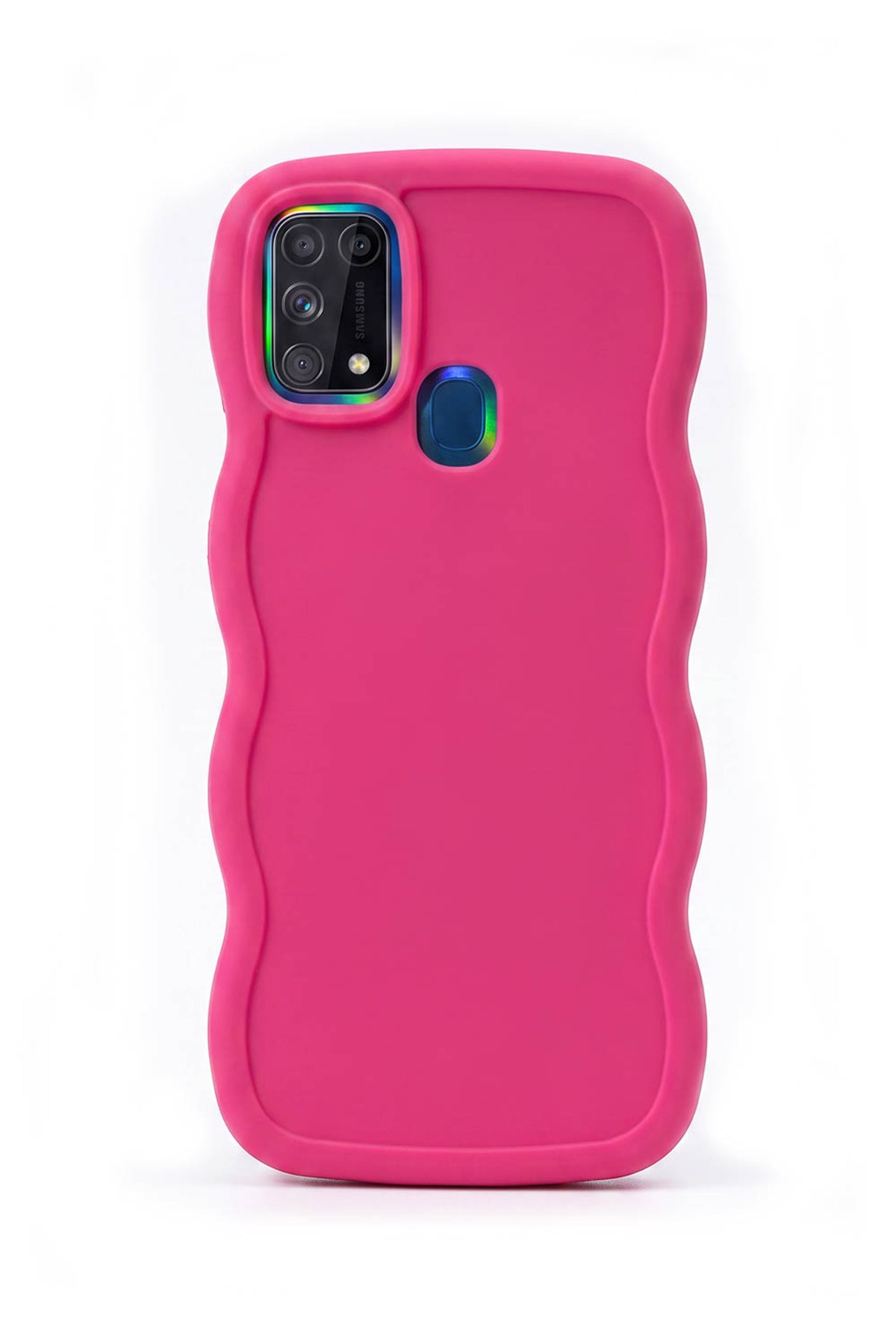 Samsung Galaxy M31 / M21s / F41 Uyumlu Dalgalı Tasarım Kamera Korumalı Mat Silikon Telefon Kılıfı