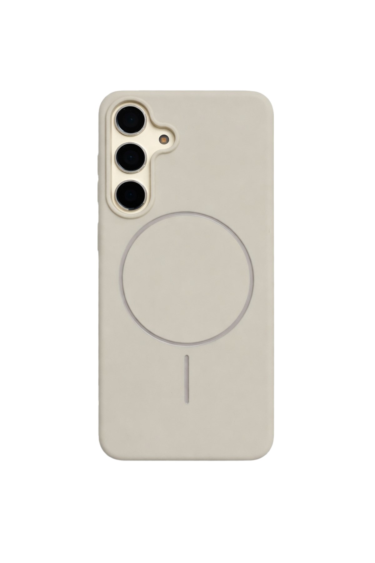 Samsung Galaxy S24 Plus Kılıf – İçi Kadife – MagSafe Uyumlu – Taş Renk – Telefon Kılıfı