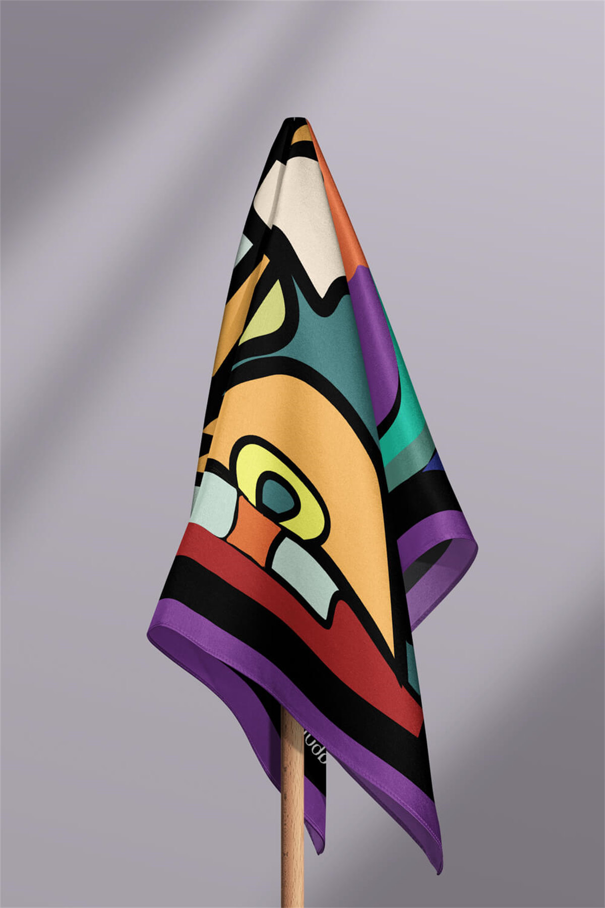 D90 Modabutik Kübizm Desenli Bandana