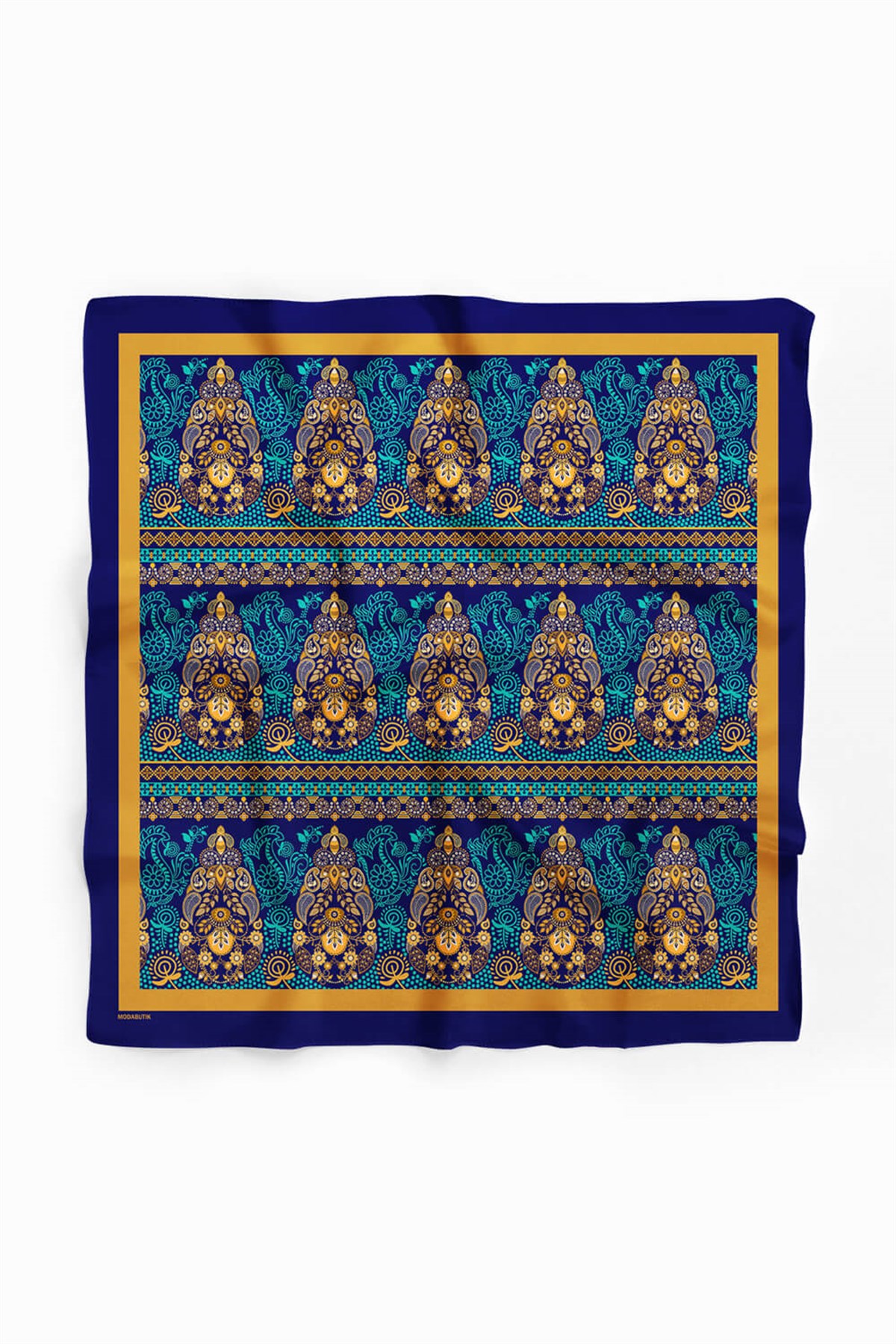 Violla Y5 Kadın Tulip and Drop Desenli 50x50 Bandana DG0677-22