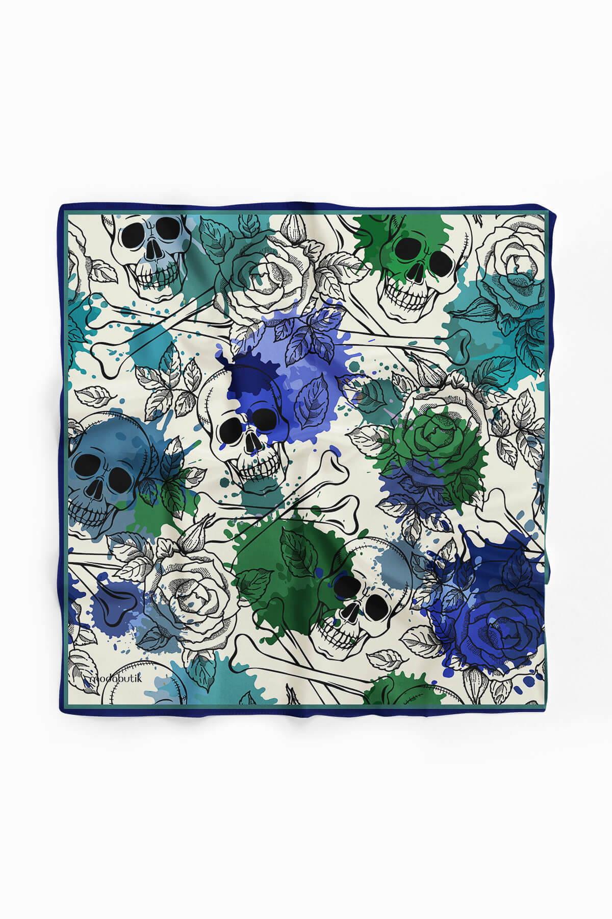 B73 Modabutik Lacivert Kurukafa Bandana