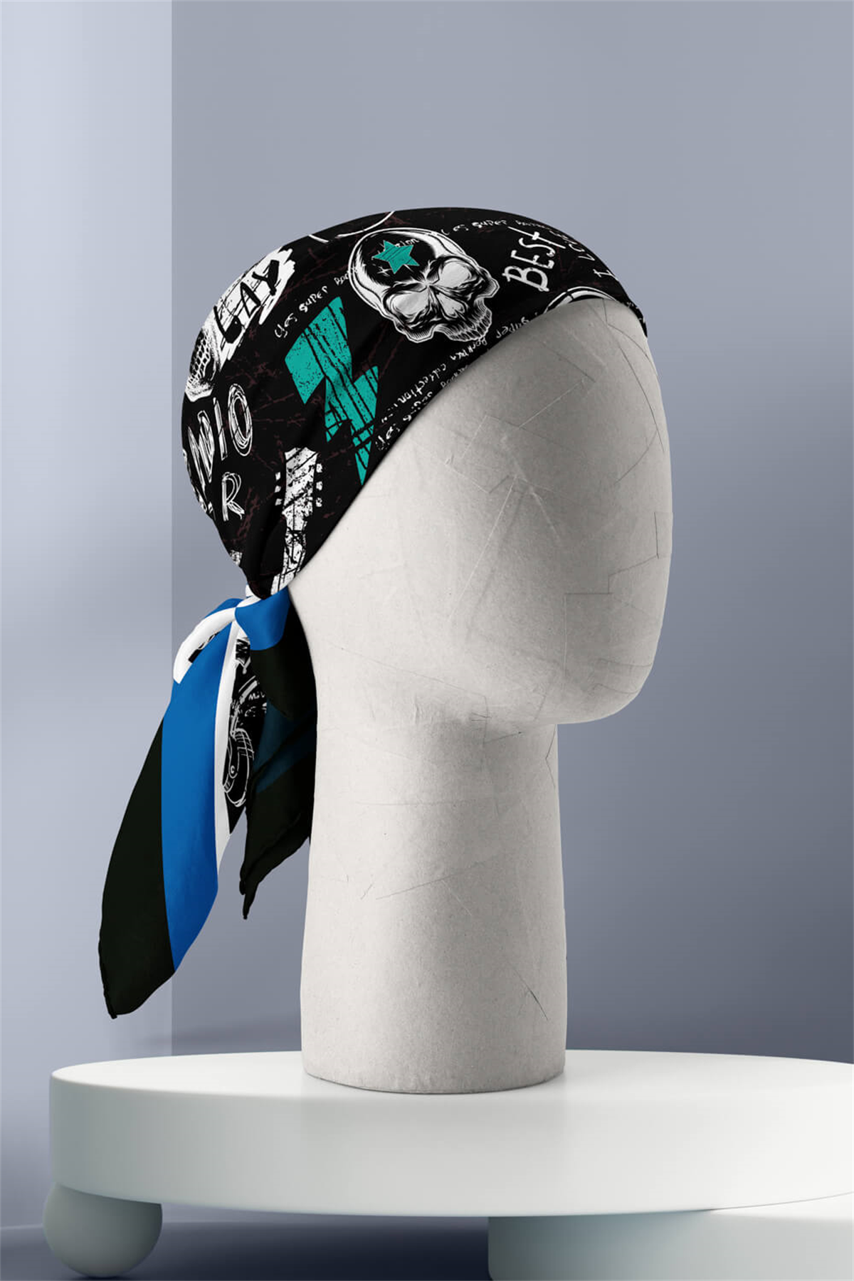 H29 Kadın Yes Rock Desenli 50x50 Bandana HYL DG01565-22