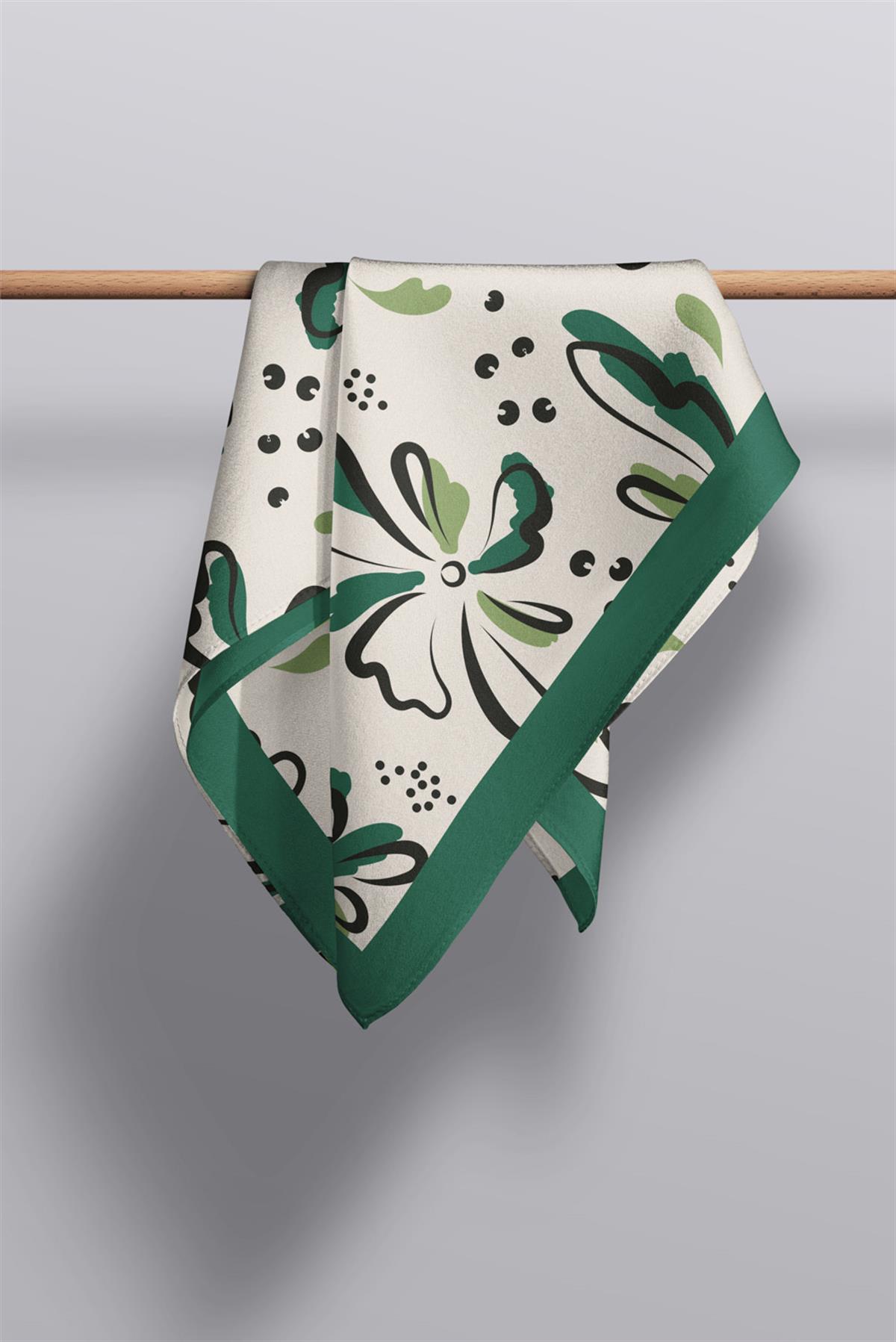 I7 Çiçek Desenli Fular 30x140