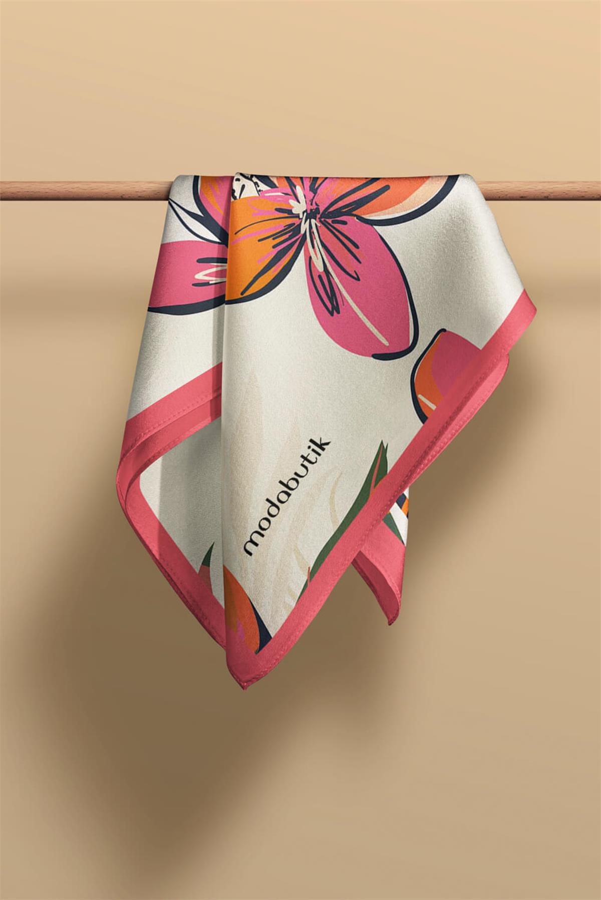 Modabutik Çiçek Desenli Kadın Fular