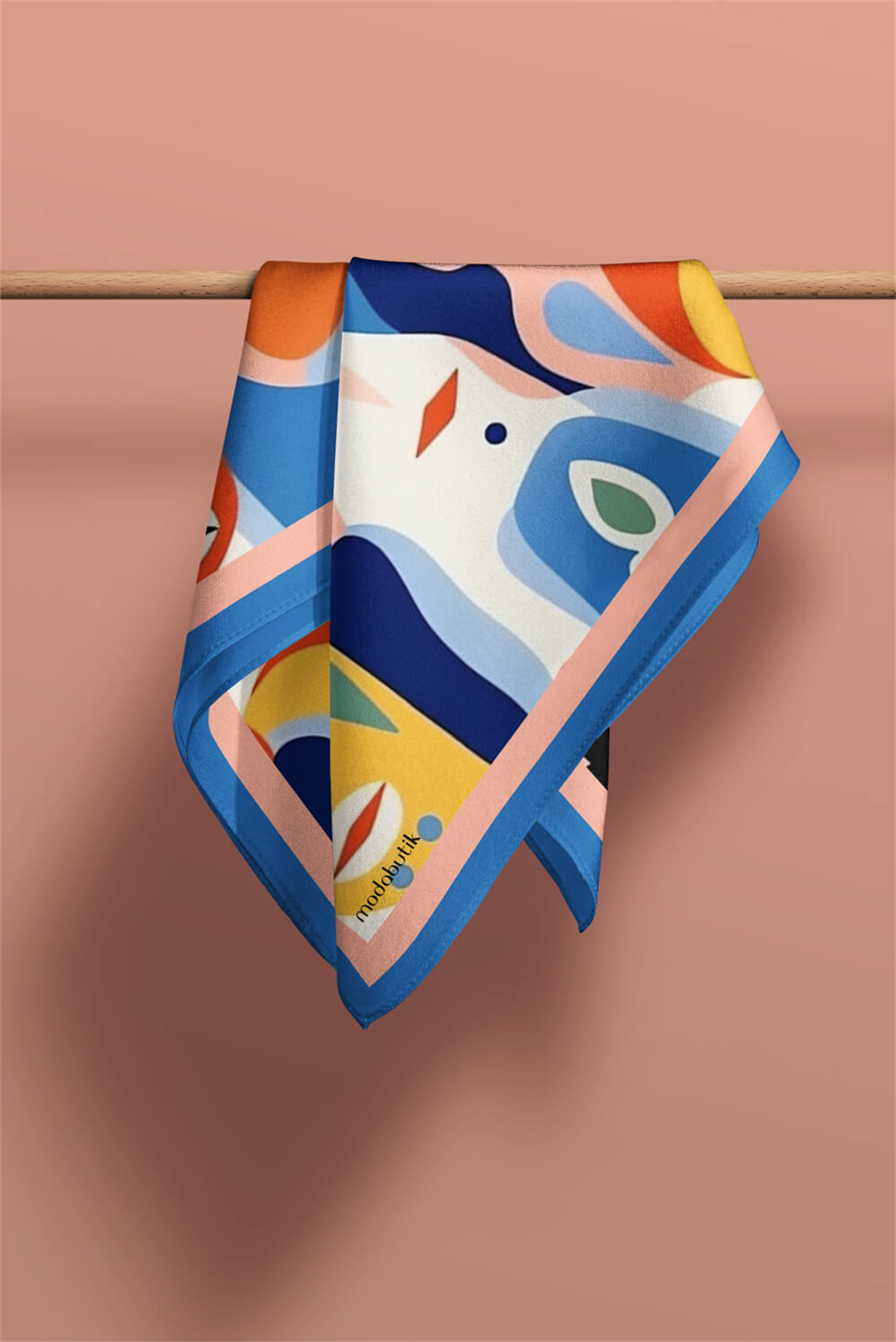 A66 Modabutik Portre Desenli Bandana