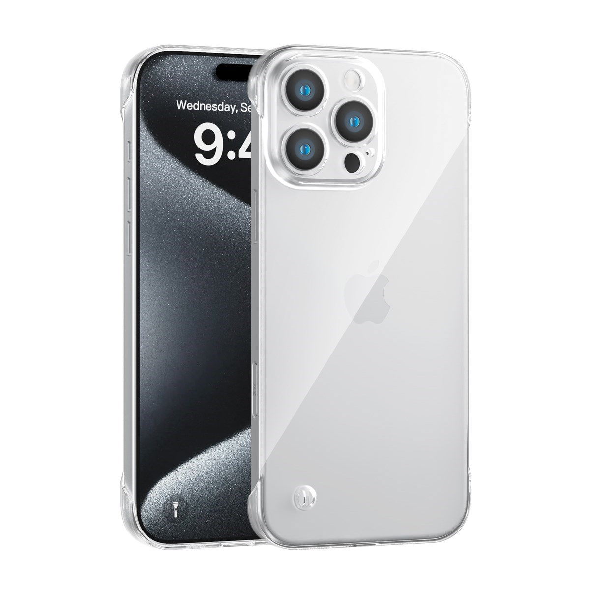 iPhone 15 Pro Max Uyumlu Kamera Korumalı Yanları Açık Sararmaz Sert Mika Şeffaf Kılıf