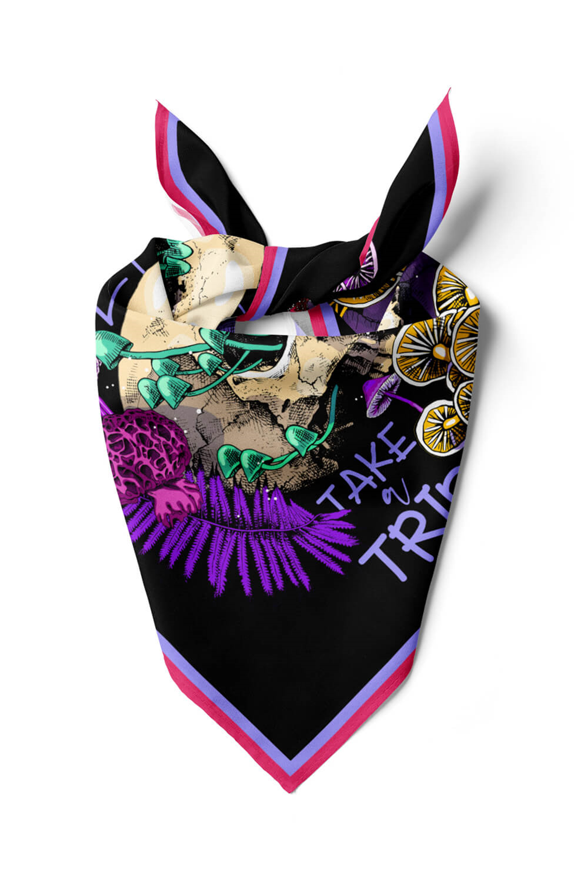 Modabutik Kurukafa Desenli Bandana