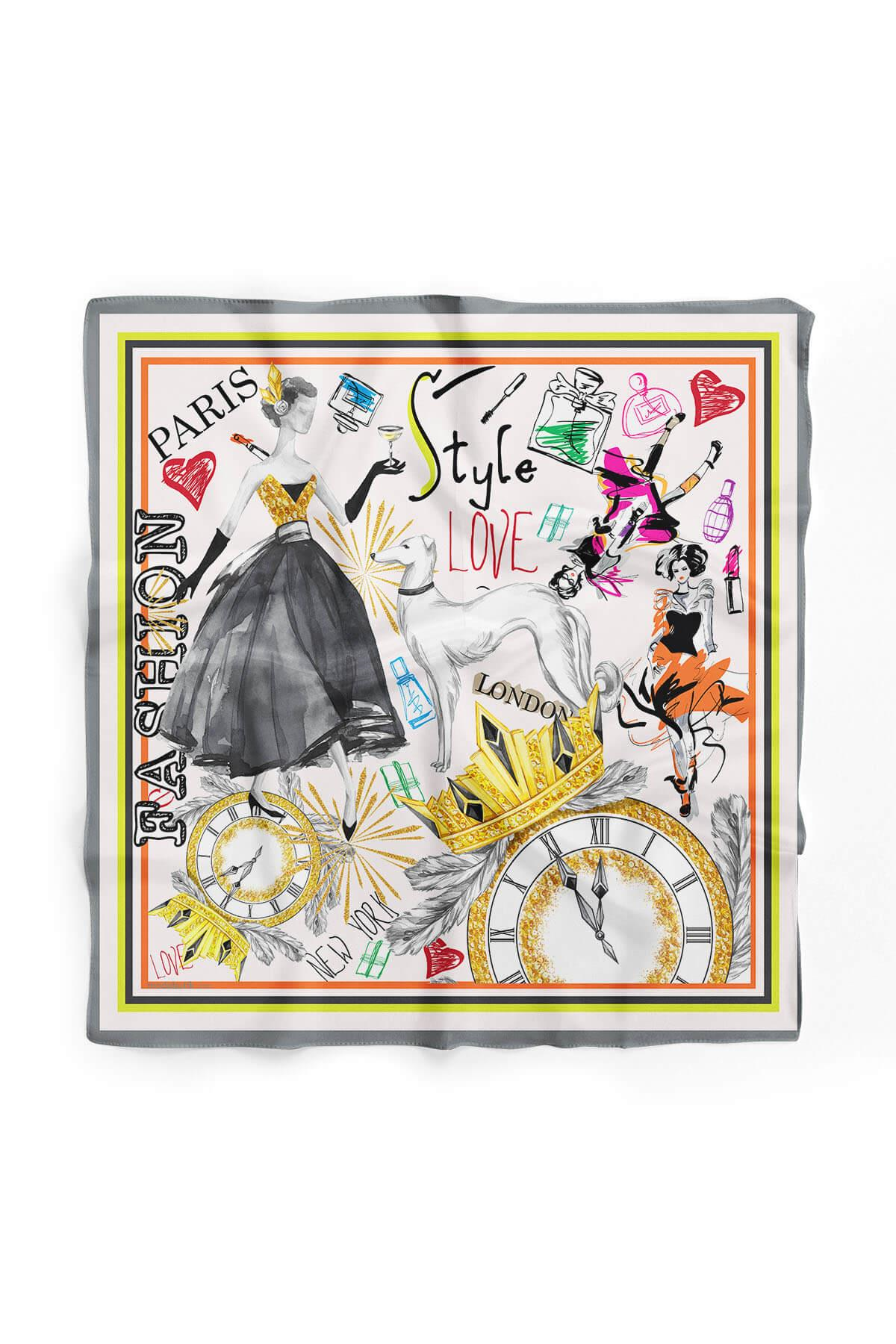 C110 COLOEFUL ABTRACT TASARIM BANDANA