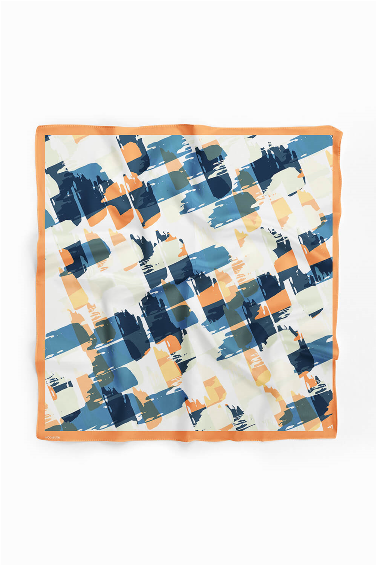 Y23 Kadın Sulu Boya Desenli Bandana 50x50 DG0398-22