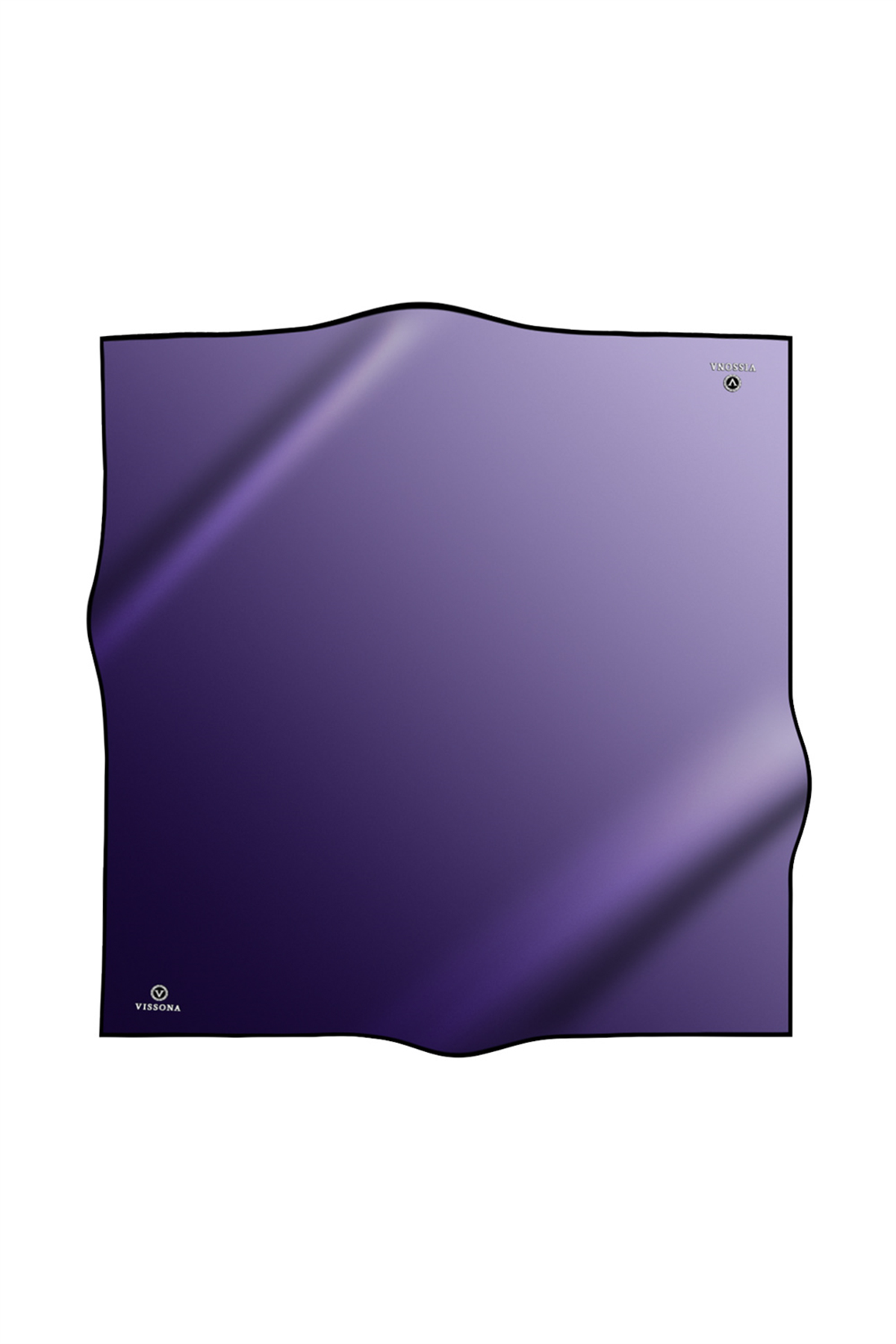 % 57 İPEK % 43 VİSKON Twill İpek Degrade Desenli Mor Renkli 90x90 Eşarp Dikim Şekli : El Dikişi