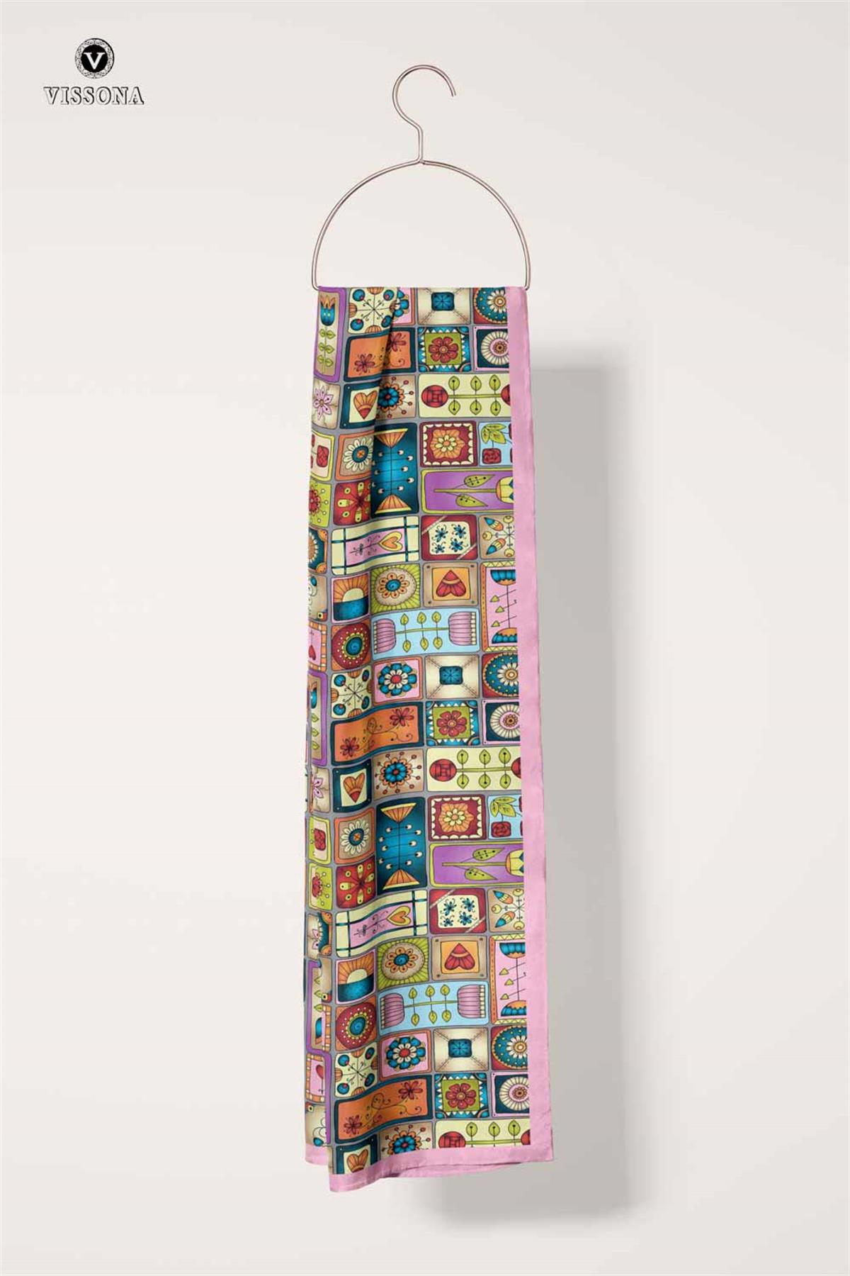 I79 Modabutik Geometrik Desenli Kadın Fular