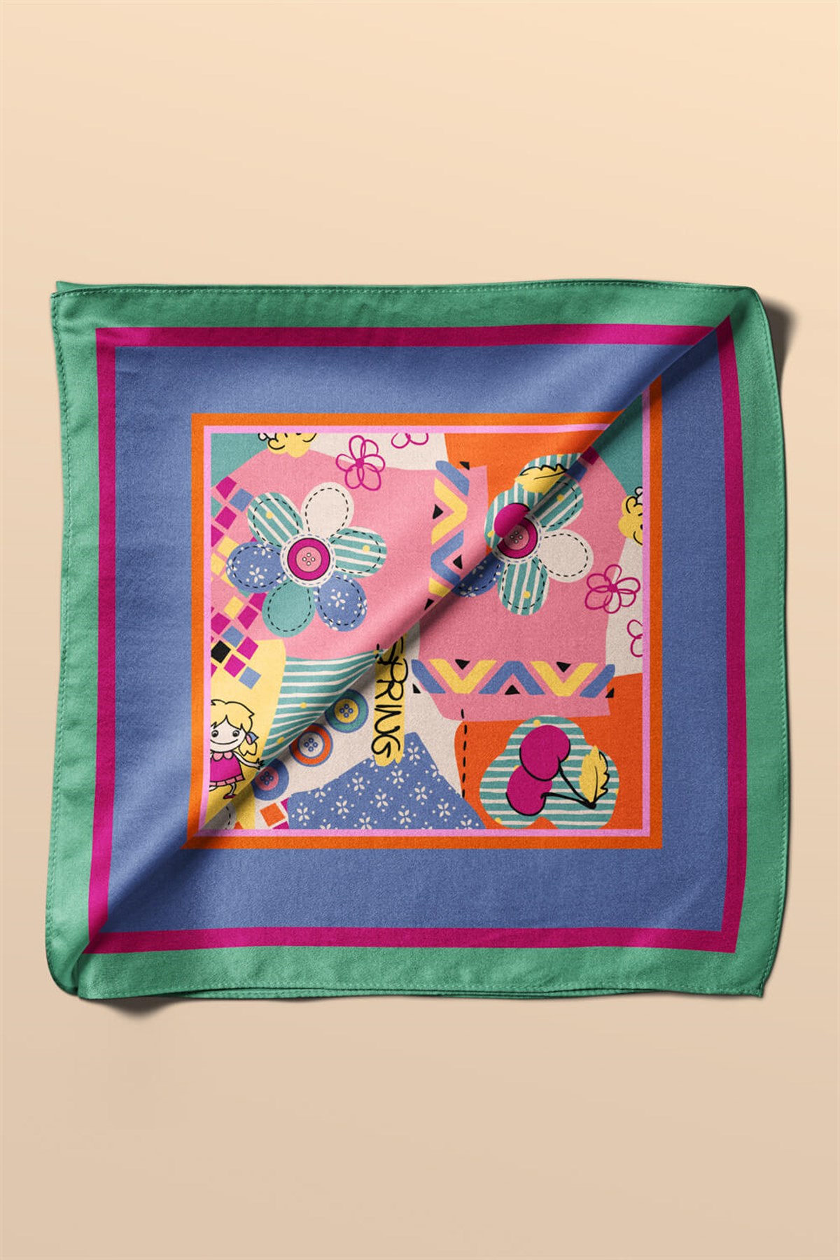 Violla F106 ÇOCUK BAYRAMI TASARIMLI BANDANA  DG11994