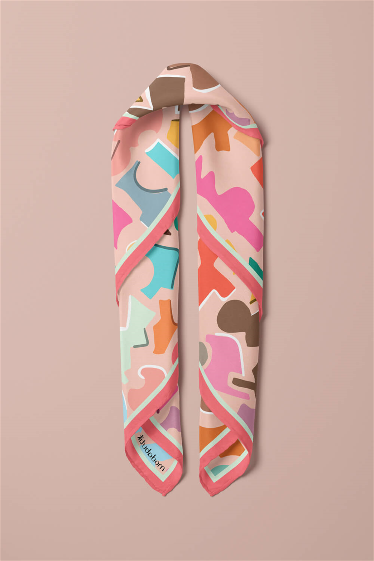 F116 Modabutik Geometrik Desenli Bandana