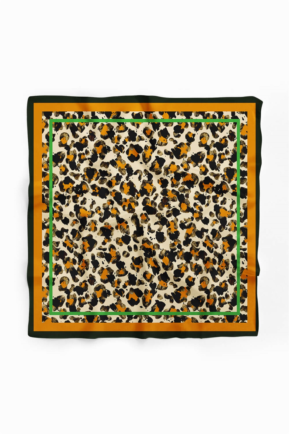 Violla F19 Kadın Kahve Suluboya Desenli 50x50 Bandana