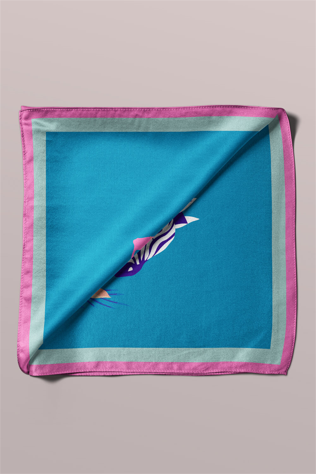 B26 Modabutik Zebra Desenli Bandana