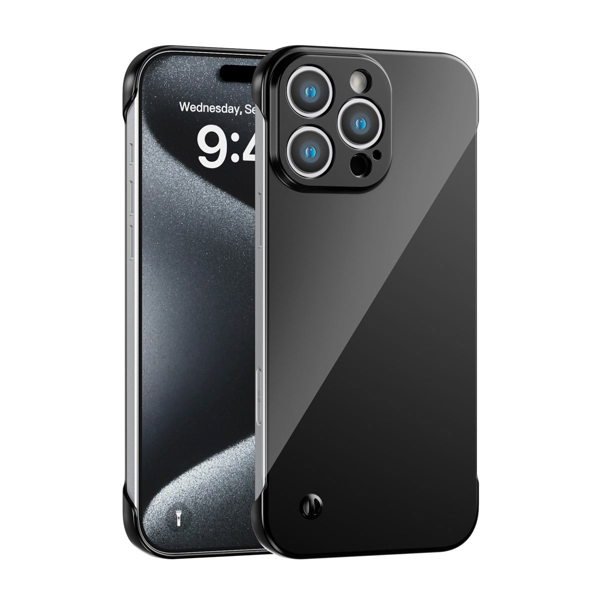 iPhone 15 Pro Uyumlu Kamera Korumalı Yanları Açık Sararmaz Sert Mika Şeffaf Kılıf