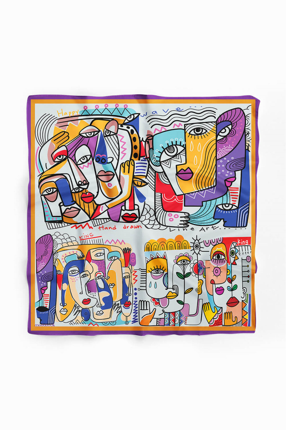 Modabutik Kübizm Desenli Bandana