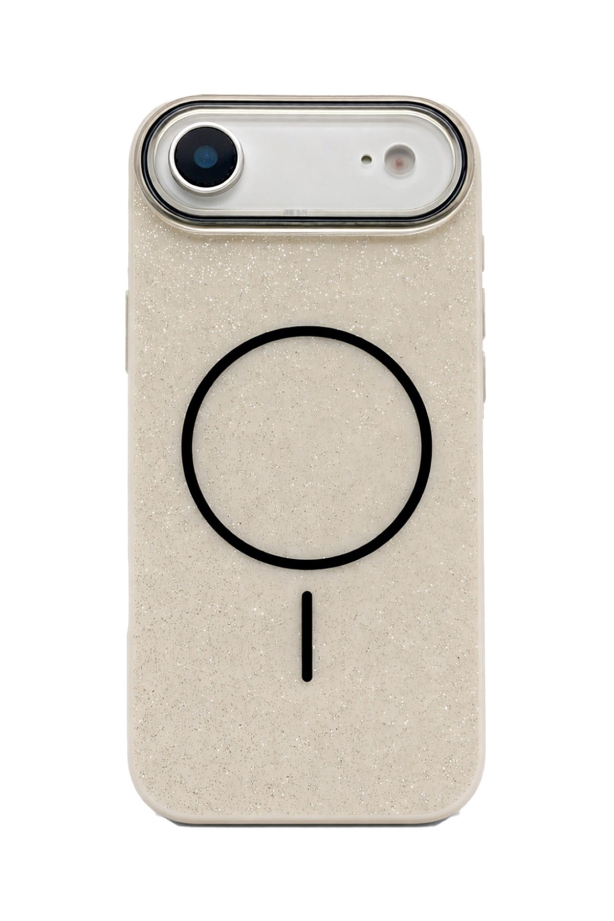 iPhone Air Uyumlu Telefon Kılıfı Magsafe Wireless Şarj Özellikli Simli Lüks Silikon Kılıf