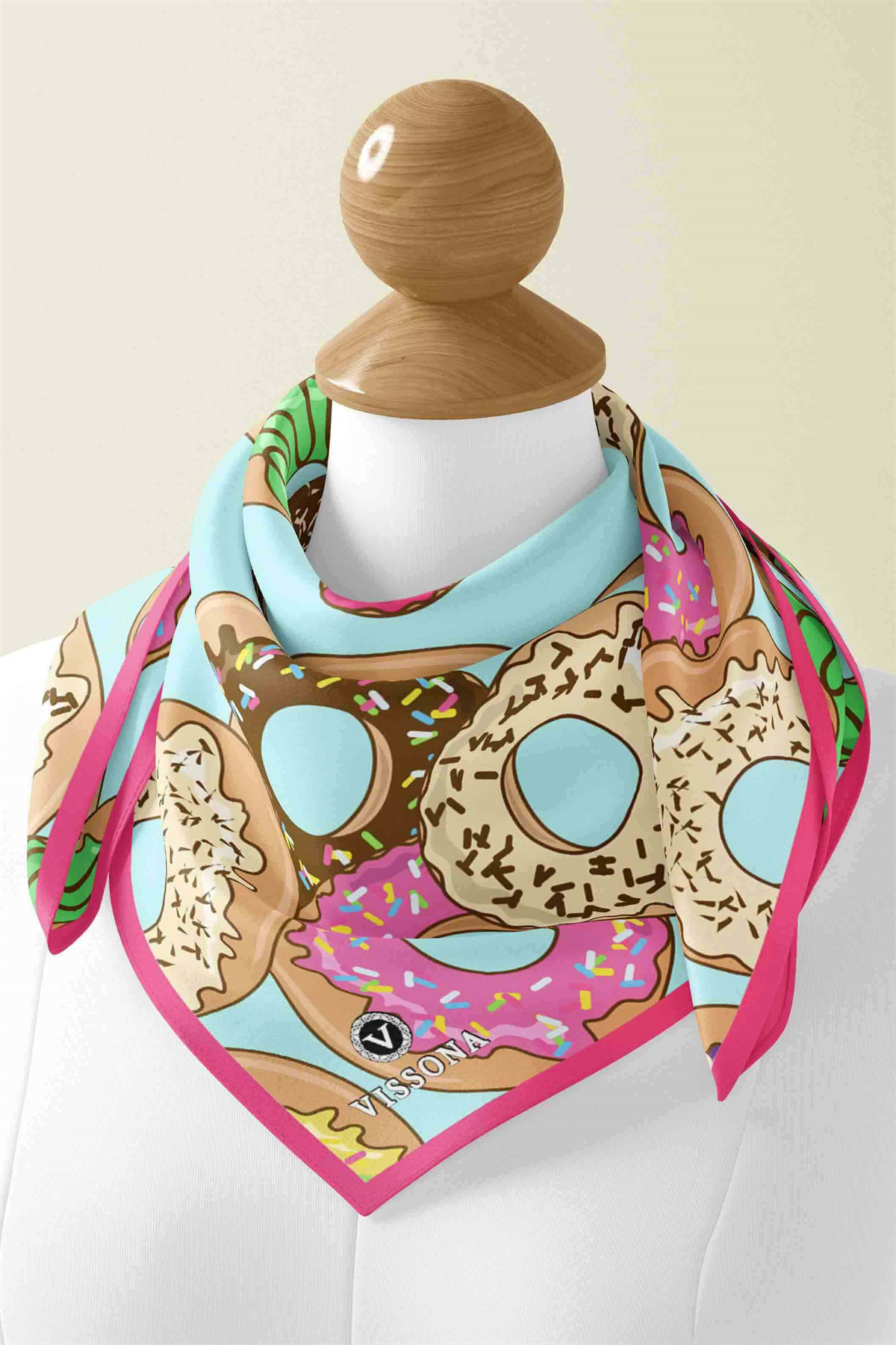 100% Silk Headscarf for Women - 22