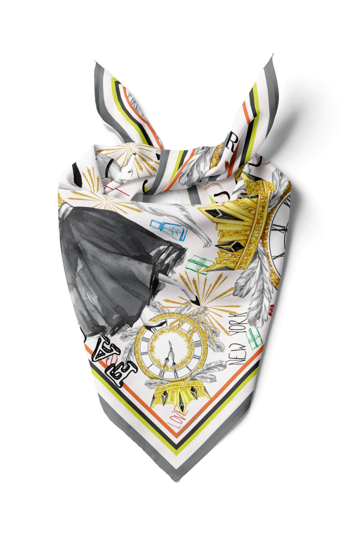 C110 COLOEFUL ABTRACT TASARIM BANDANA