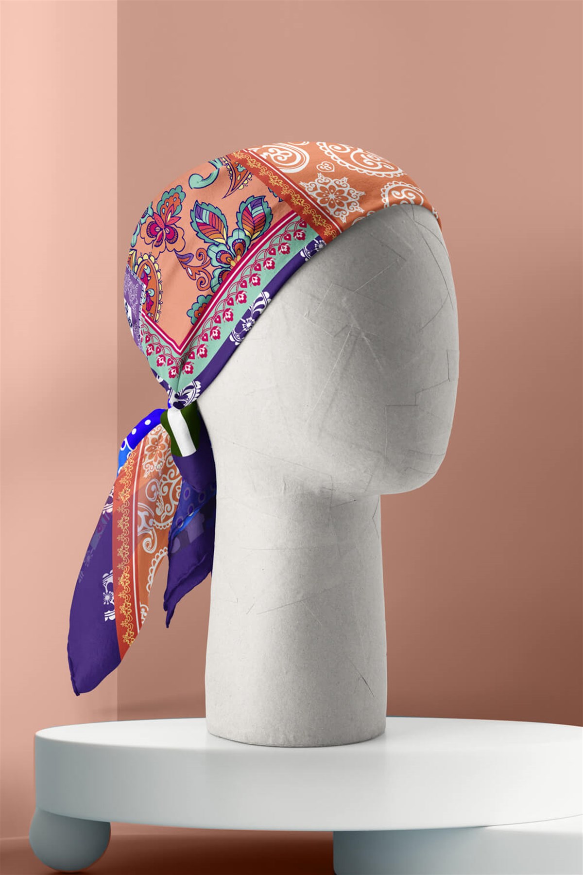 Violla D84 ŞALI ETNİK BANDANA  DG12000