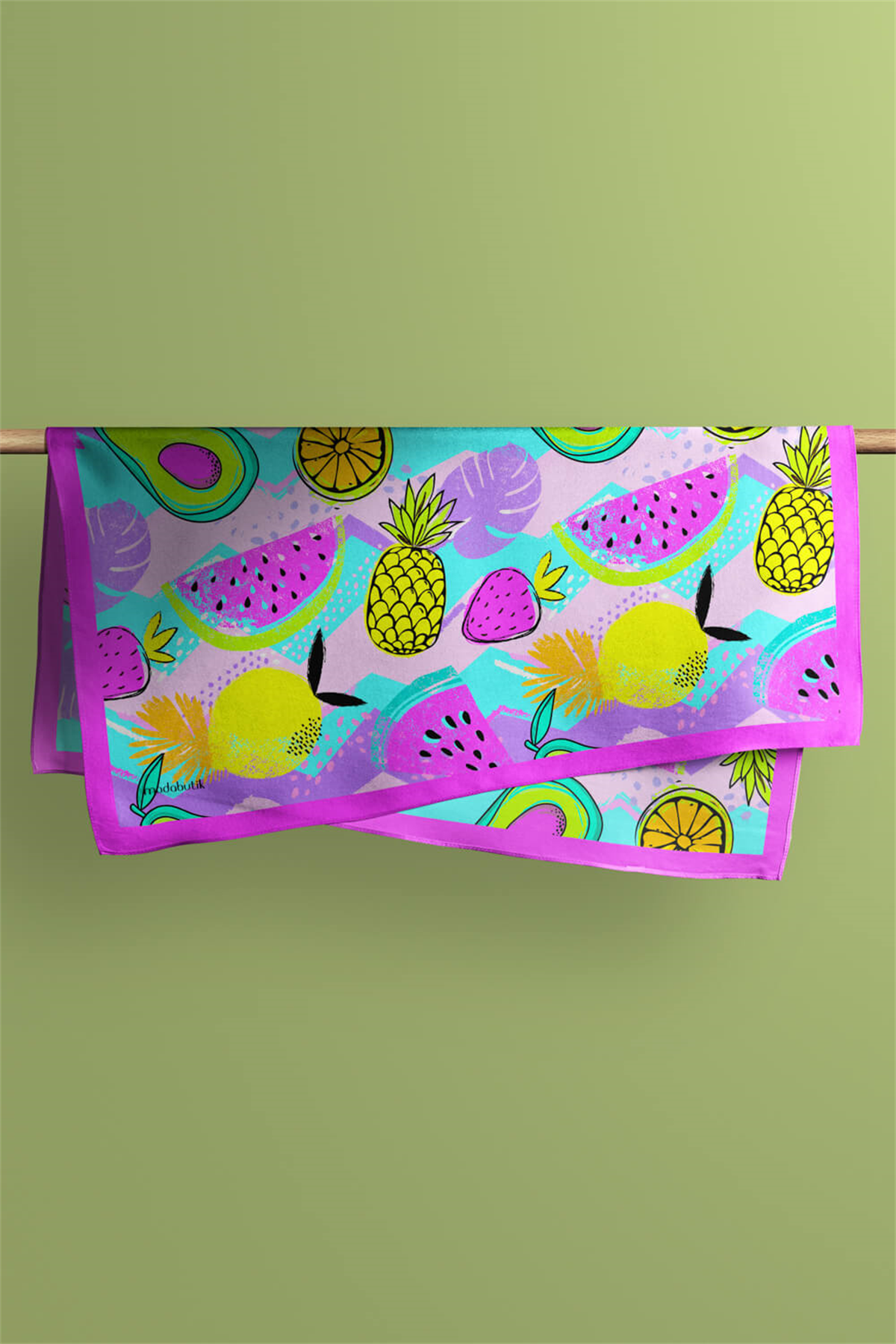 G99 Modabutik Meyve Desenli Kadın Bandana