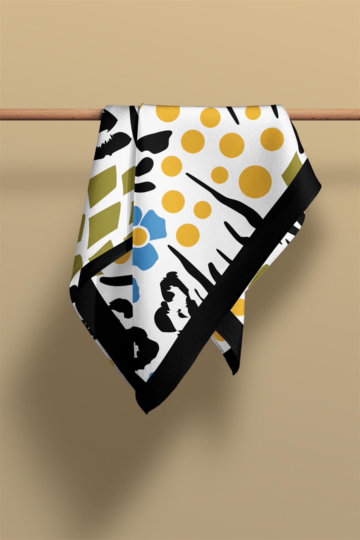 I8 Zebra ve Leopar Desenli Fular 30x140