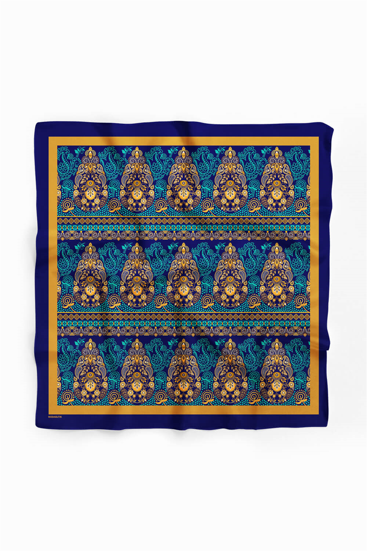 Y5 Kadın Tulip and Drop Desenli 50x50 Bandana DG0677-22