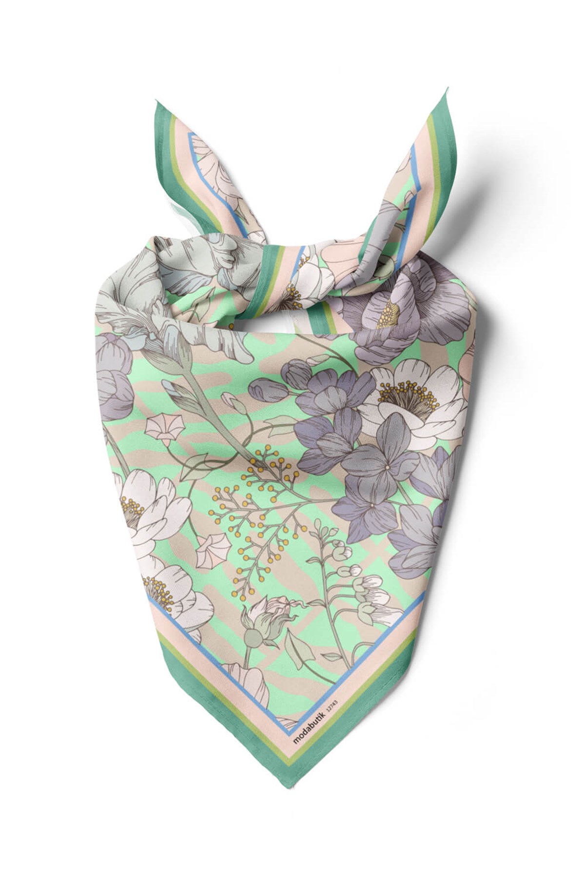 Violla Z81 VINTACE FLOWERS TASARIM BANDANA