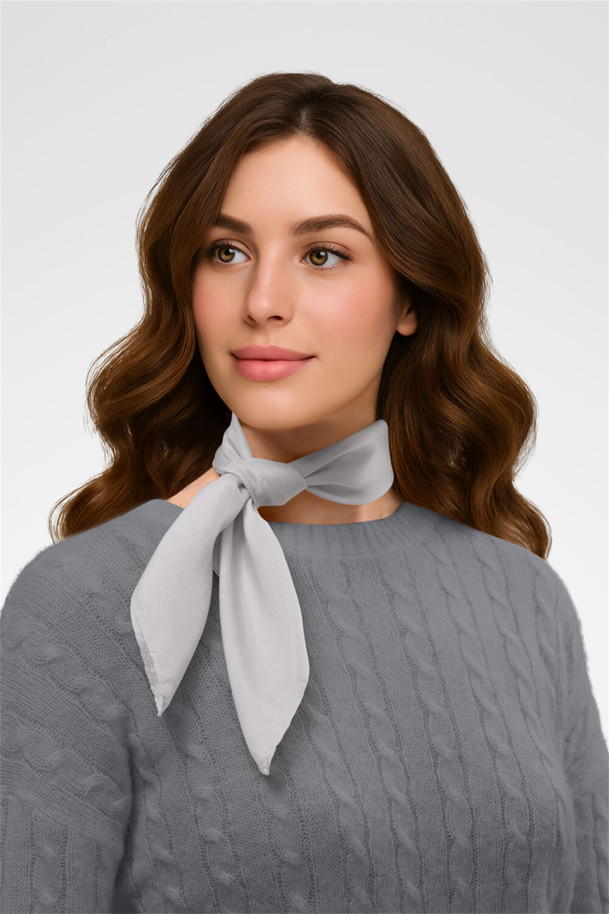Şifon Gümüş Bandana
